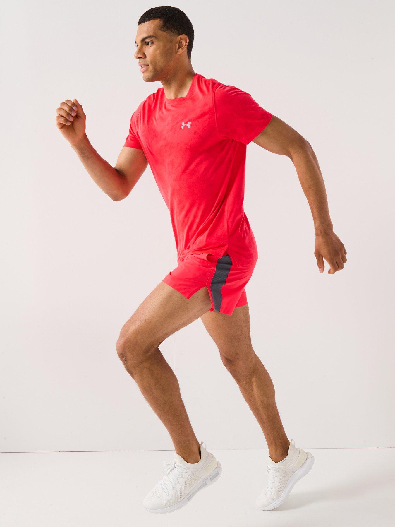 Image 4 of 6 of UNDER ARMOUR Mens Running Launch 5Inch Shorts - Red