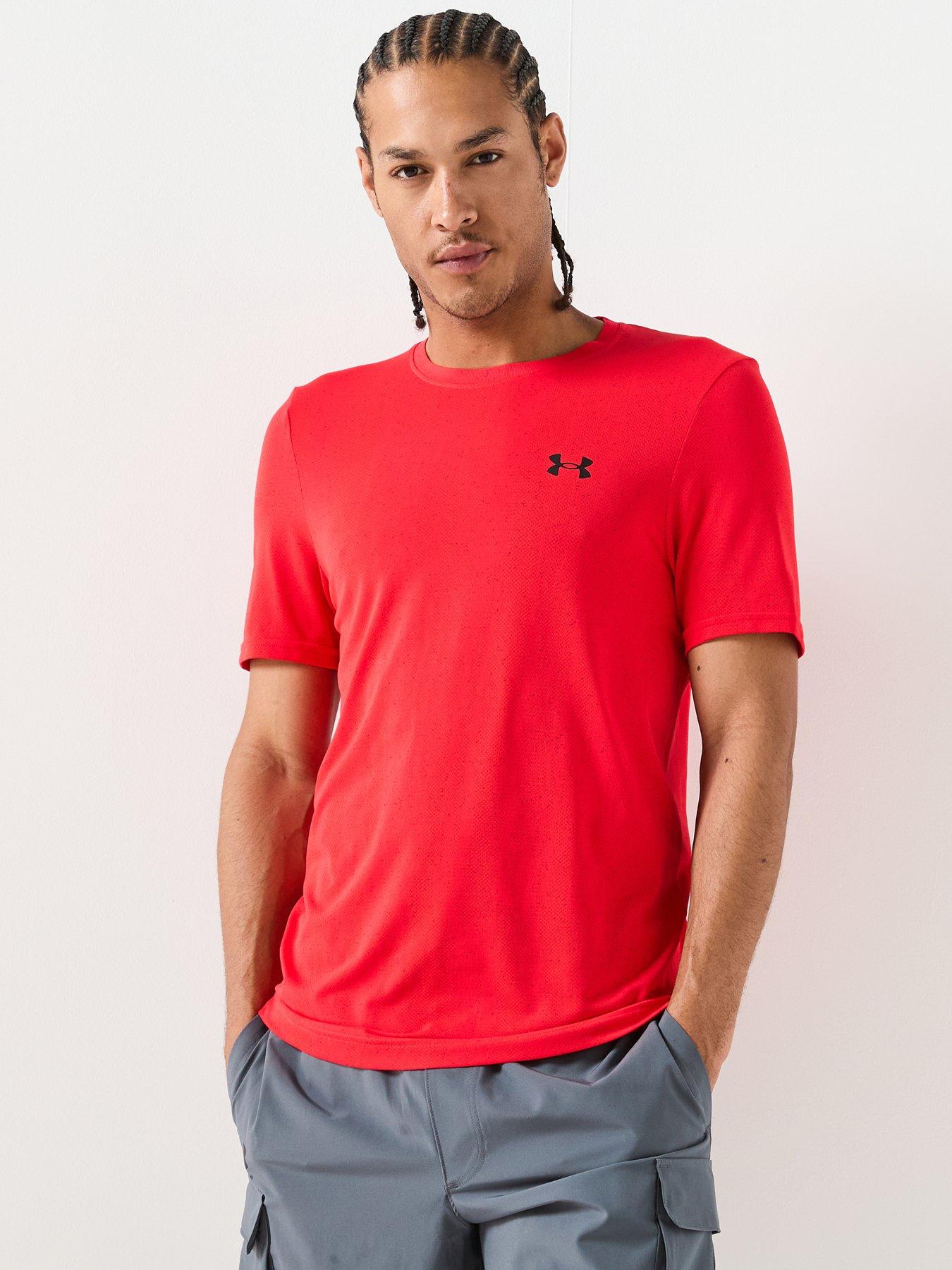  image of under-armour-mens-training-vanish-seamless-novelty-t-shirt-red