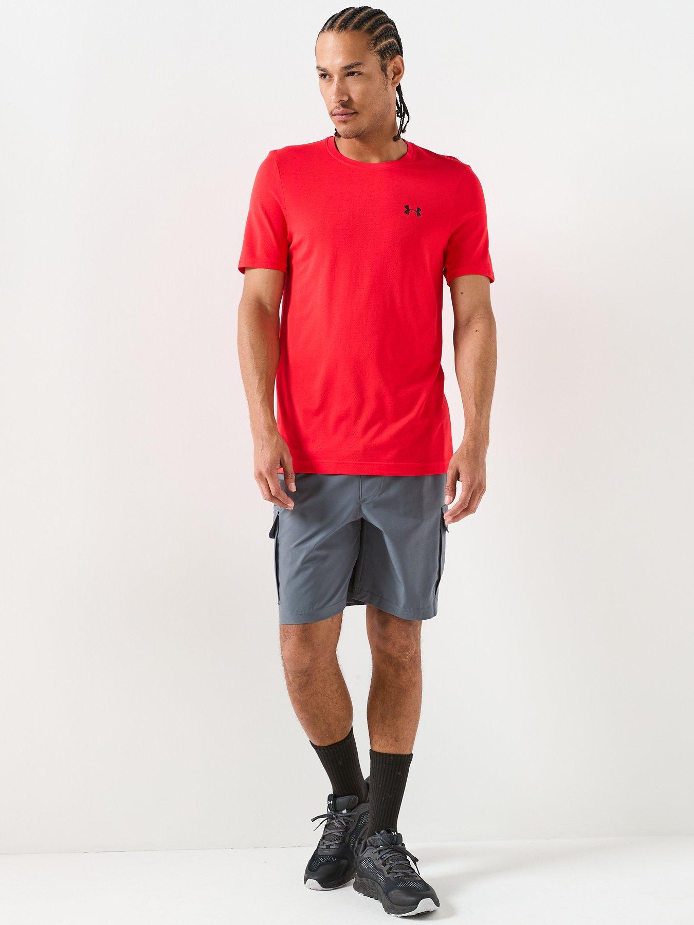  image of under-armour-mens-training-vanish-seamless-novelty-t-shirt-red