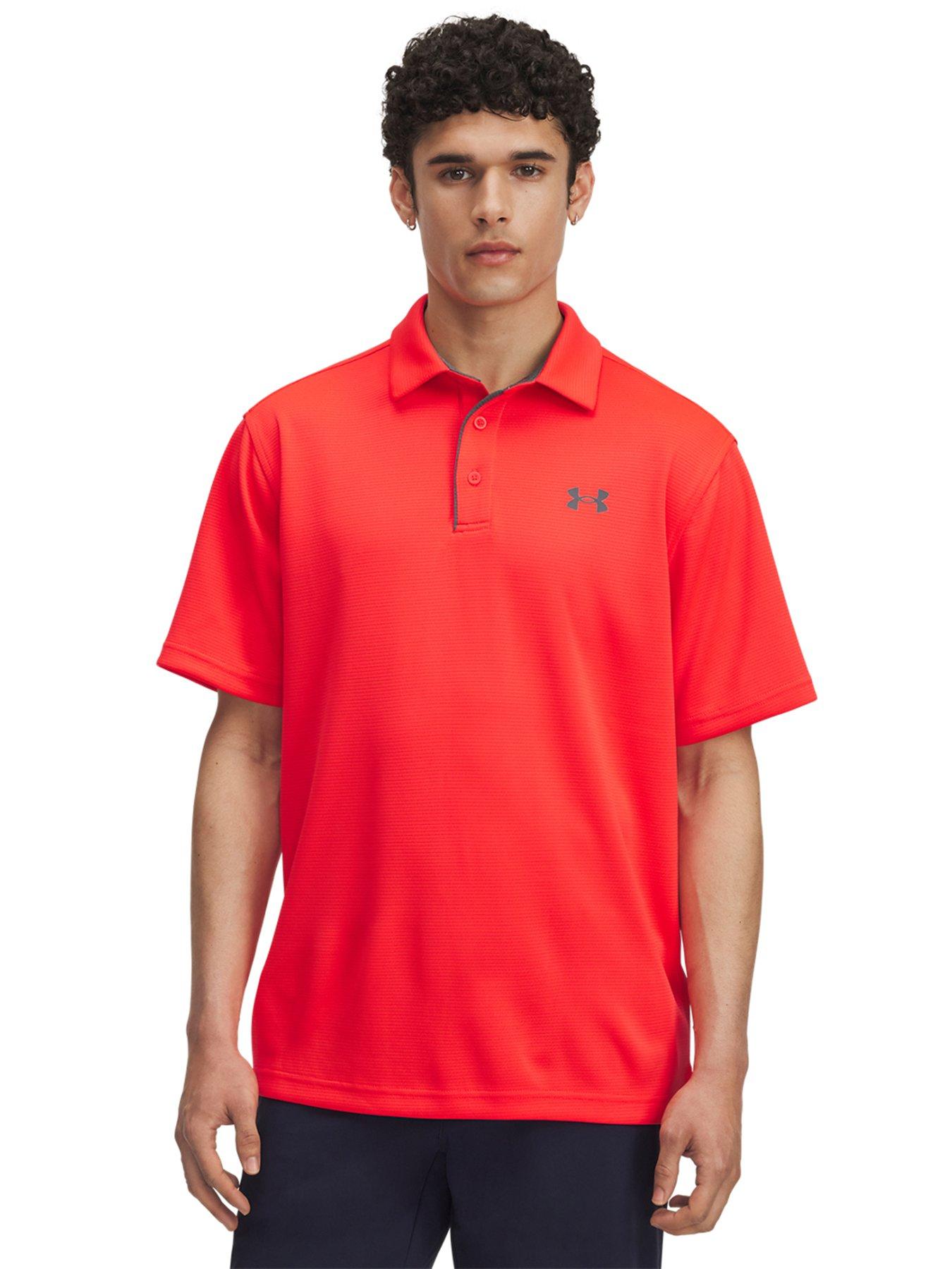 undefined Mens Golf Tech Polo - Red
