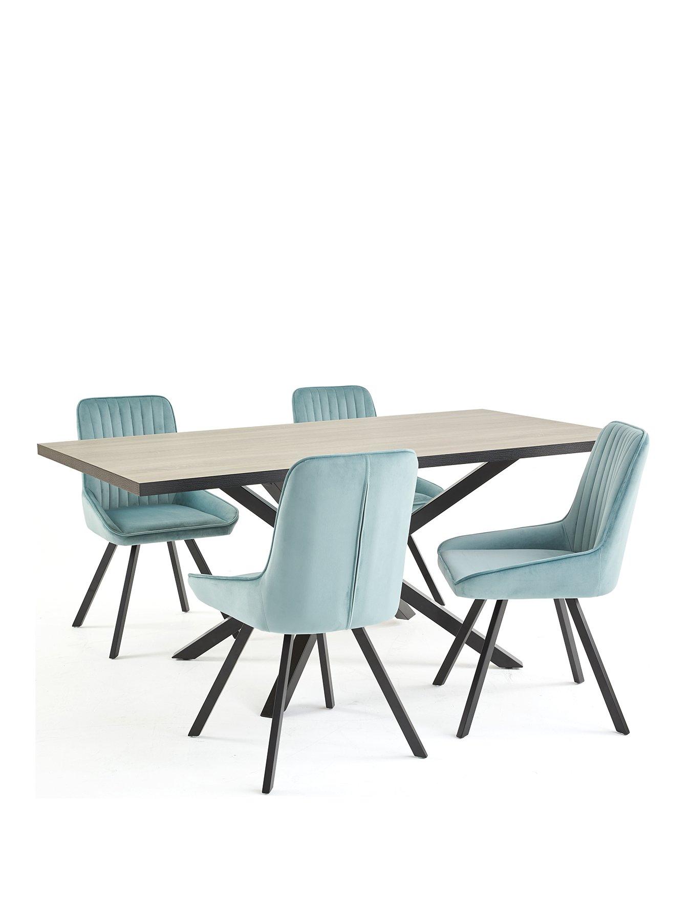 Image 2 of 7 of Very Home Oslo 180cm  Rectangular Dining Table & 4 Marlow Chairs