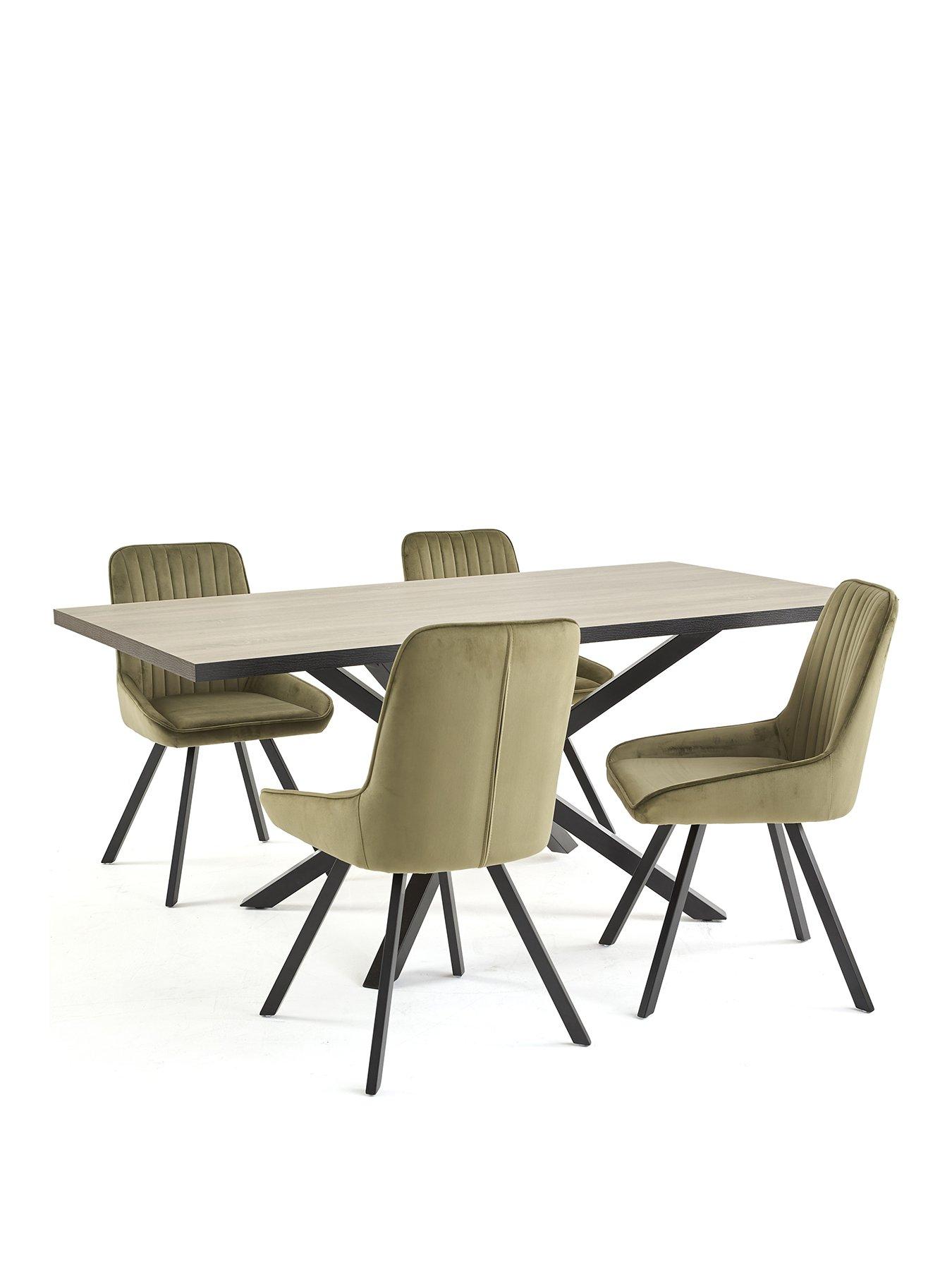 Image 2 of 7 of Very Home Oslo 180cm Rectangular Dining Table & 4 Marlow Chairs