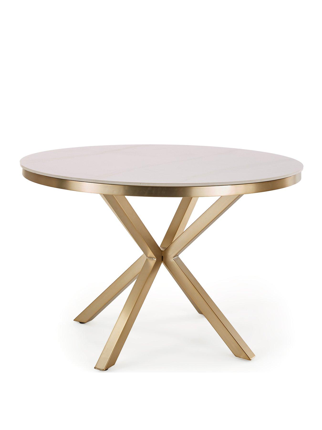  image of very-home-savannah-120cm-round-ceramic-dining-table-amp-4-nala-dining-chairs-fscreg-certified