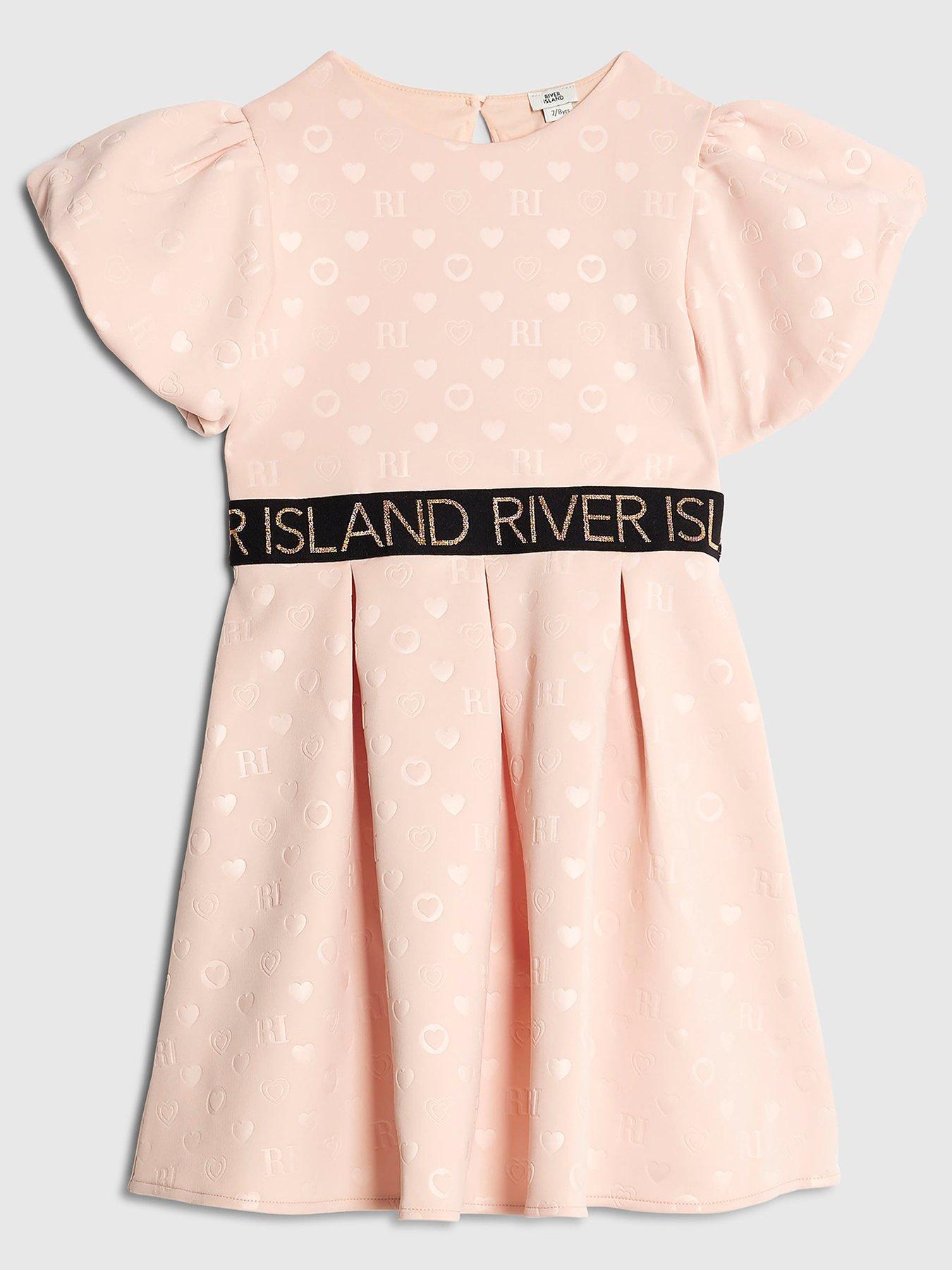 river-island-older-girls-embossed-scuba-dress-beige