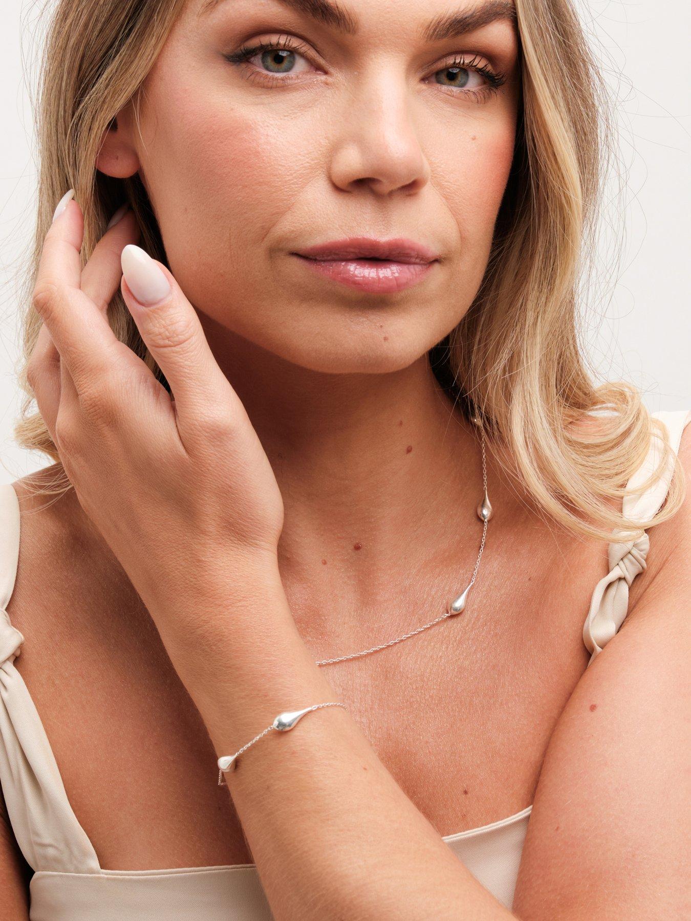  image of simply-silver-sterling-silver-925-polished-nugget-orb-bracelet