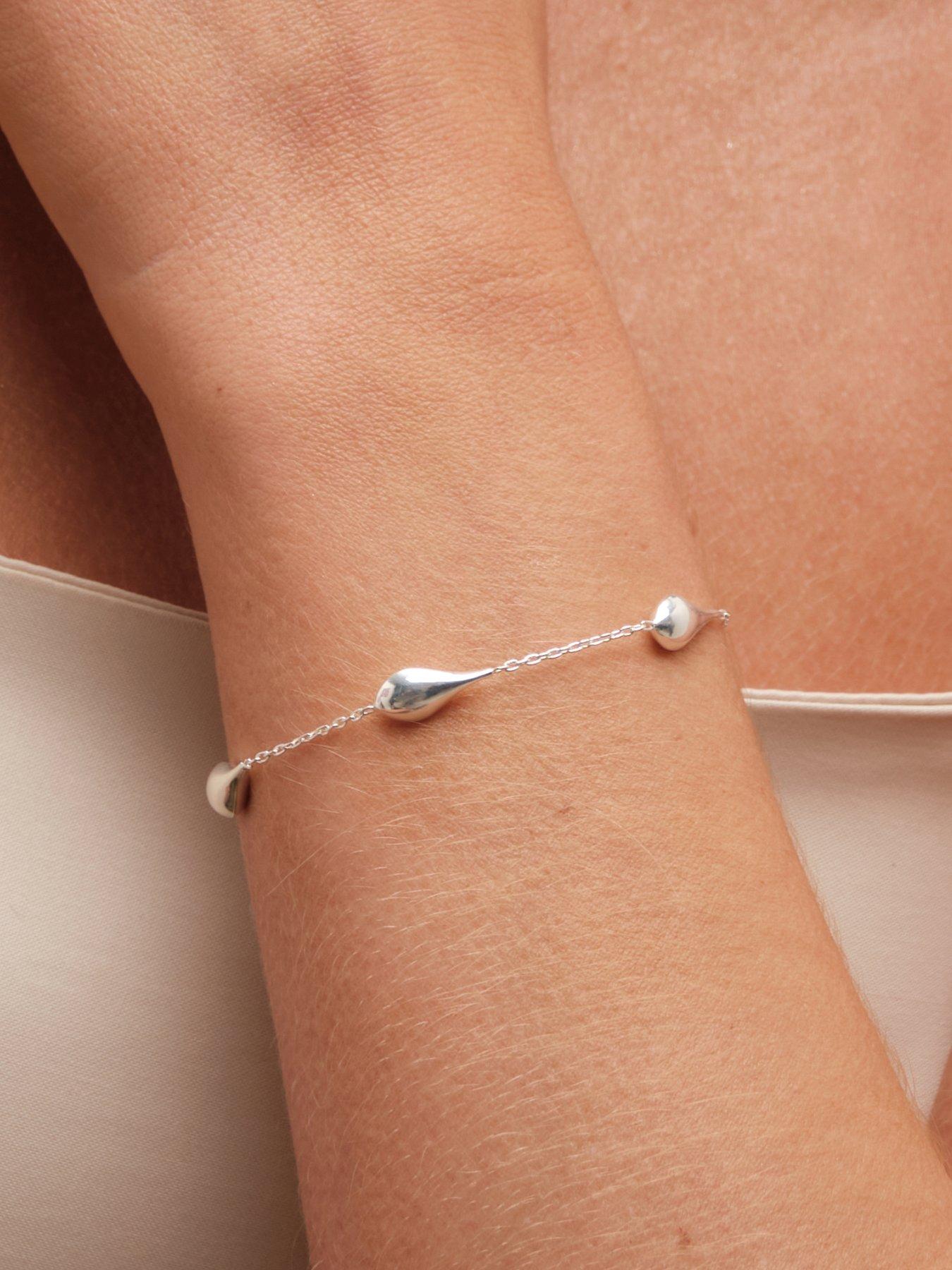  image of simply-silver-sterling-silver-925-polished-nugget-orb-bracelet