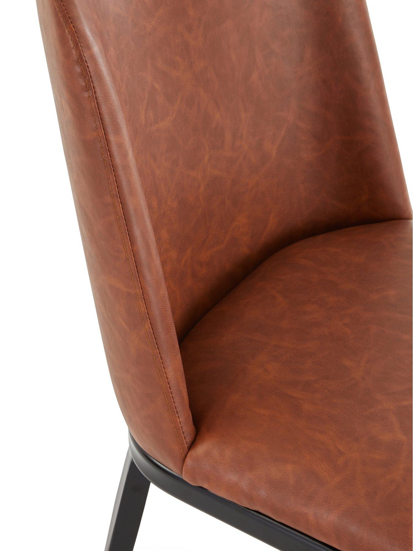 Image 7 of 7 of The Very Collection Ari 150cm Dining Table &amp; 4 Willow Chairs In Faux Leather - FSC&reg; Certified