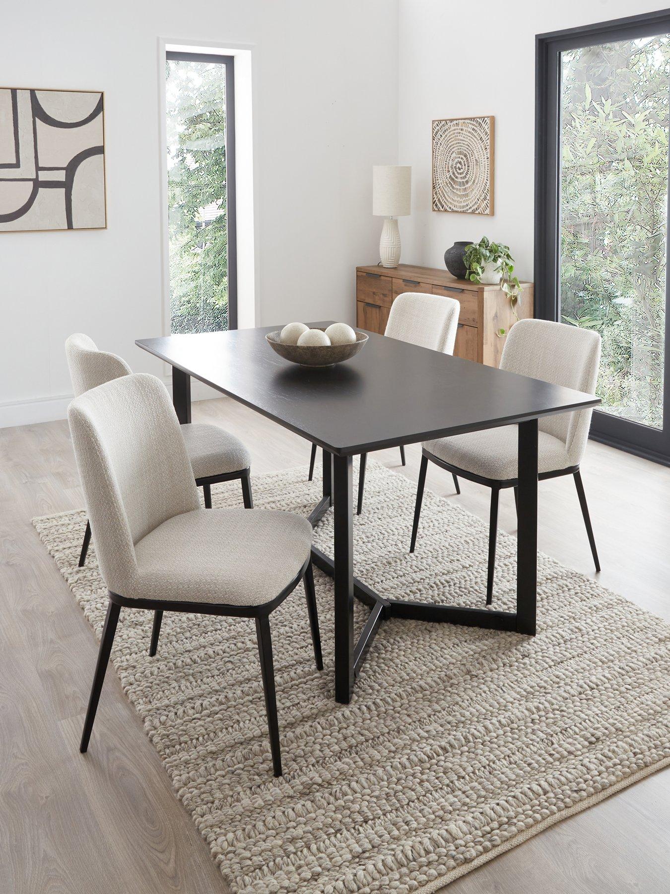 The Very Collection Ari 150cm Dining Table  &  4 Willow Chairs - FSC® Certified
