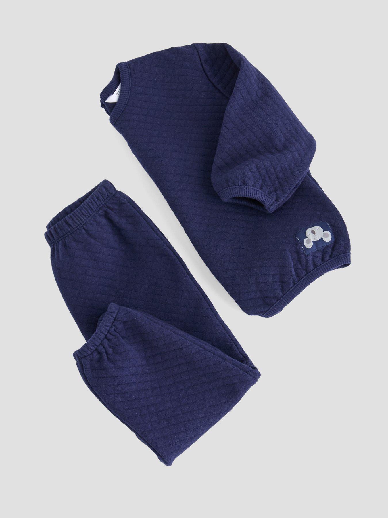 Image 4 of 5 of The Very Collection Baby Boys Quilted Jogger Set - Navy