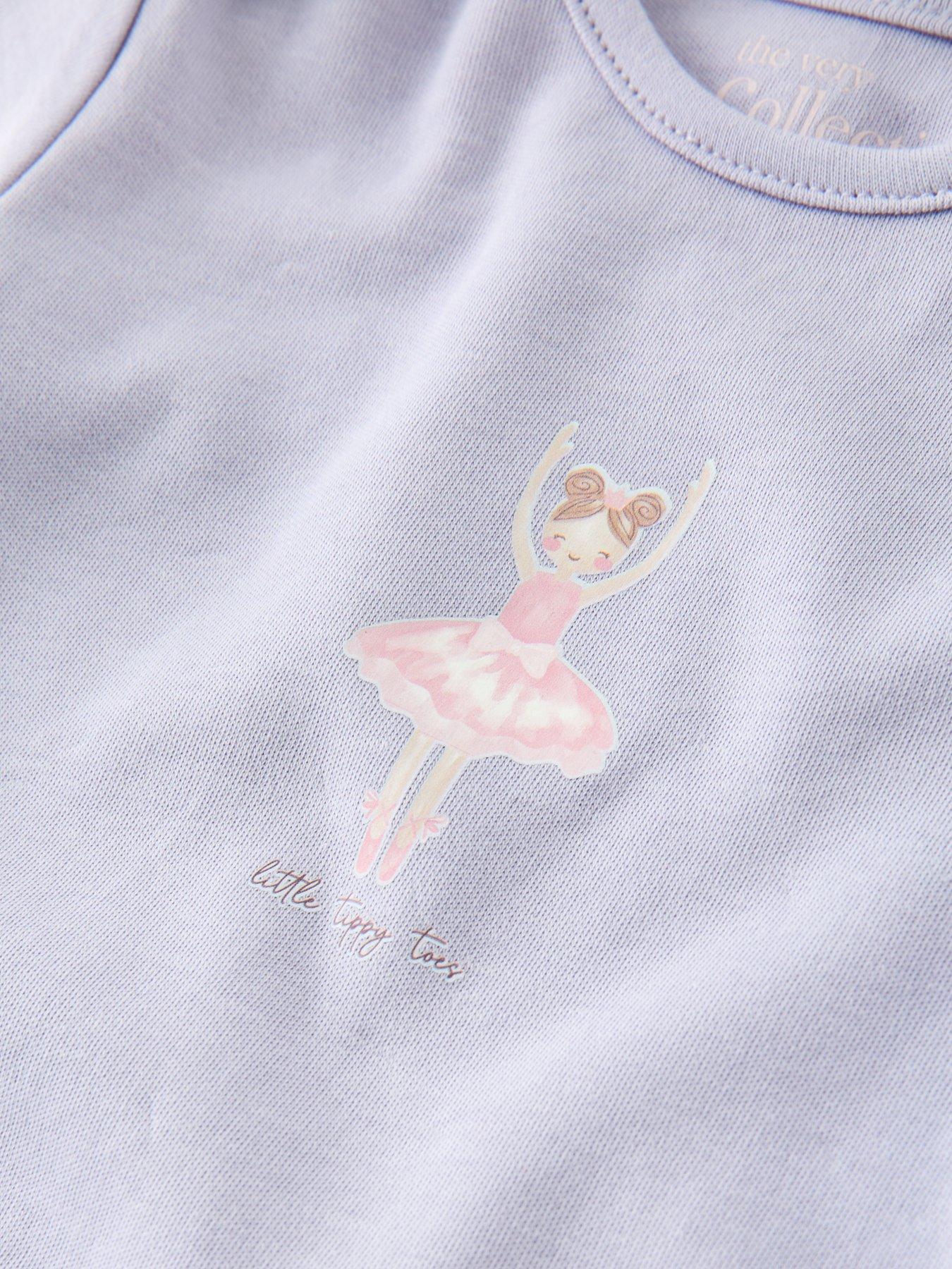 Image 4 of 5 of The Very Collection Baby Girls Ballerina Print Layette - Blue