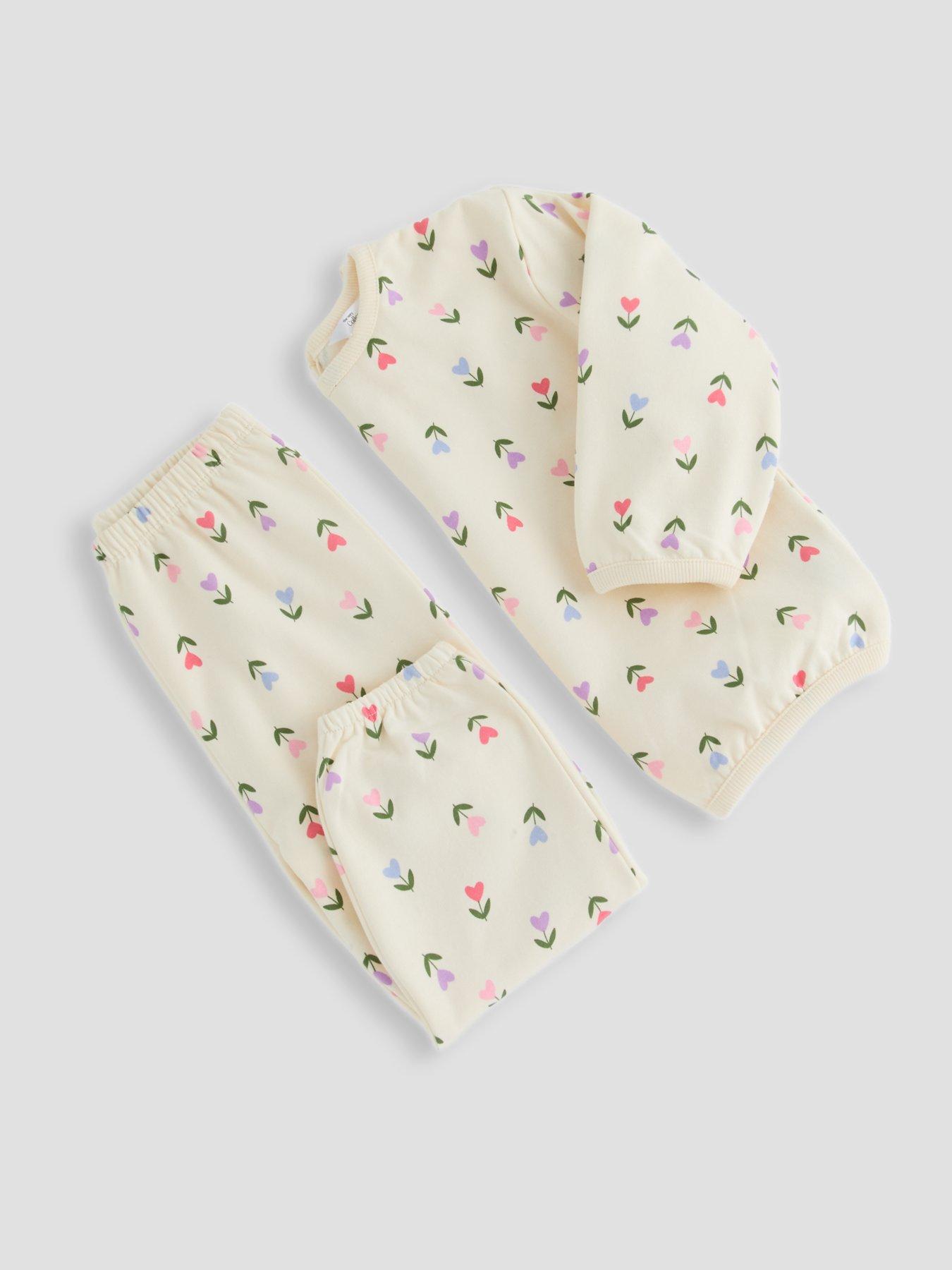 Image 4 of 6 of The Very Collection Baby Girls Tulip Print Jog Set - Cream