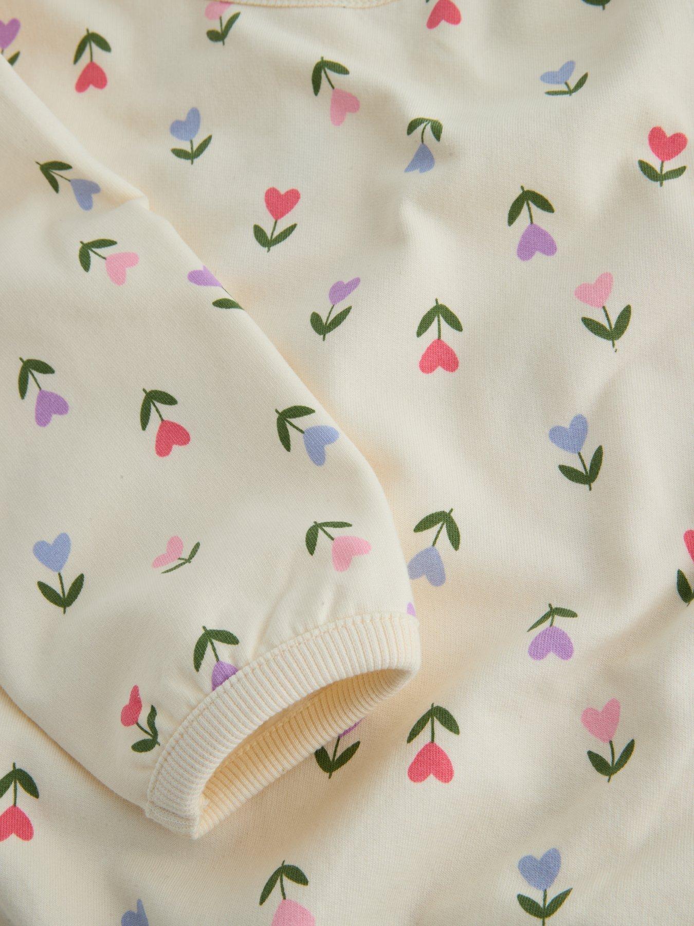 Image 5 of 6 of The Very Collection Baby Girls Tulip Print Jog Set - Cream