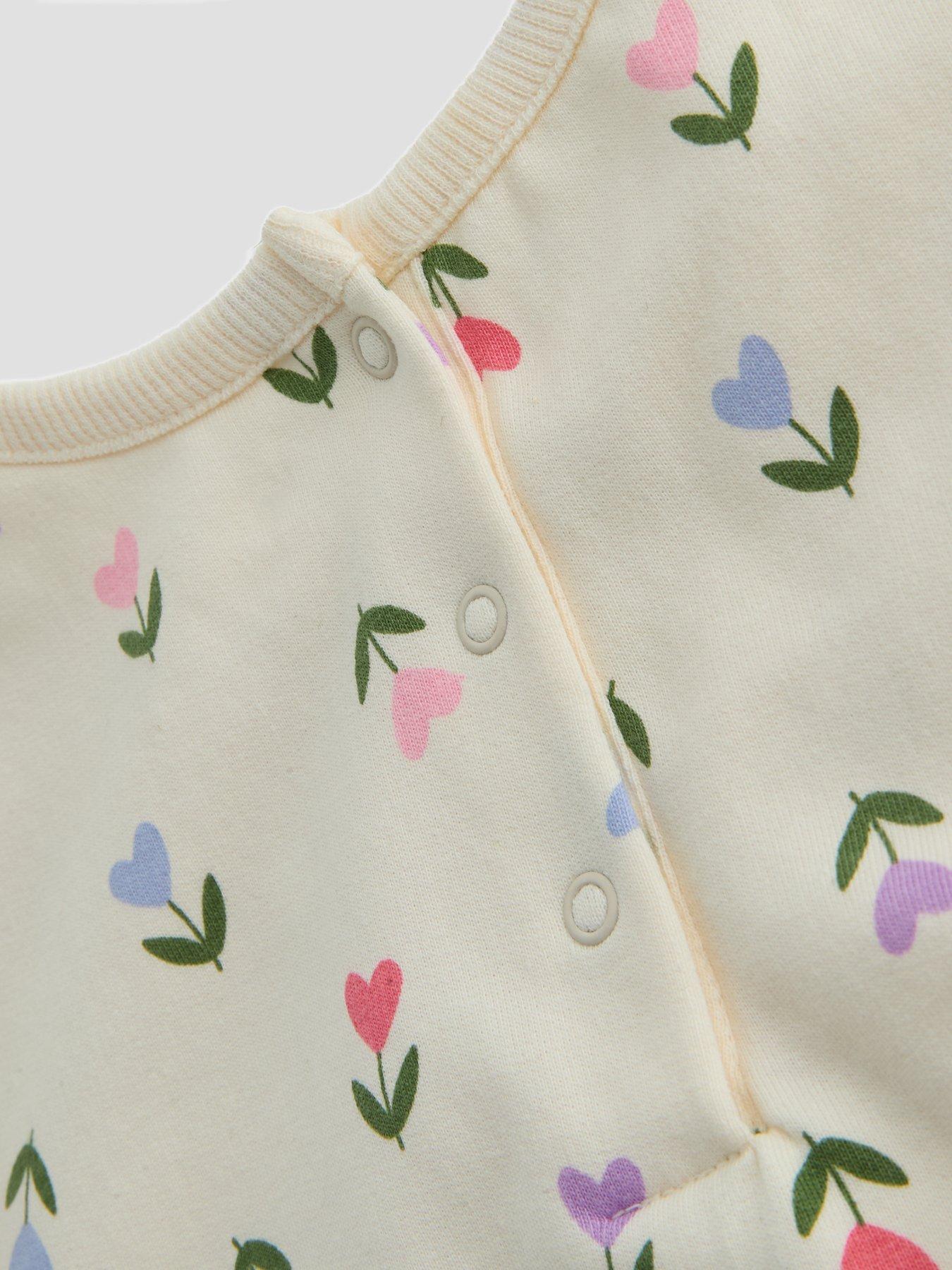 Image 6 of 6 of The Very Collection Baby Girls Tulip Print Jog Set - Cream
