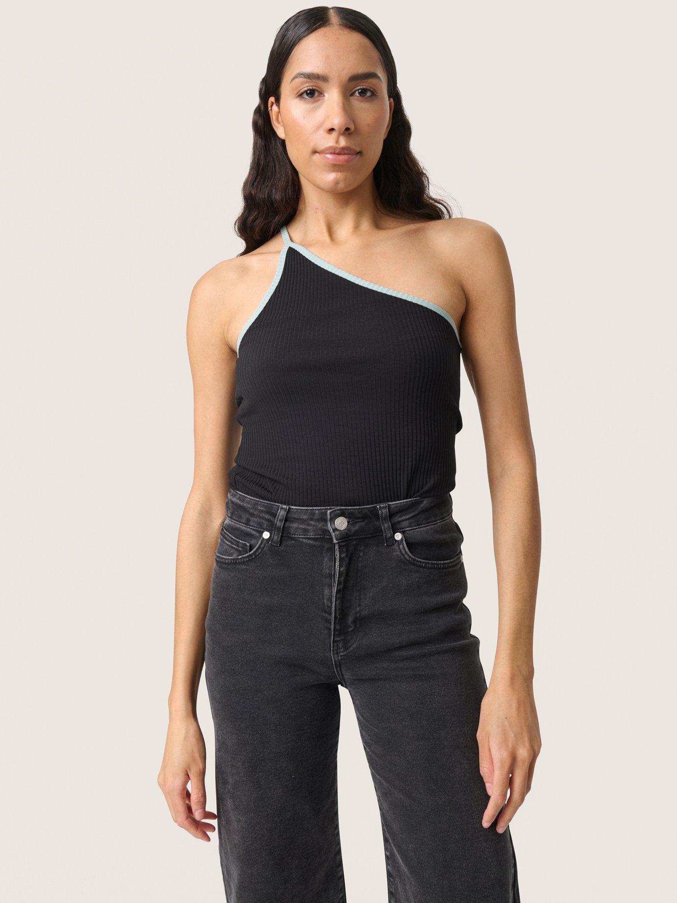 undefined Simone Strap Top - Black