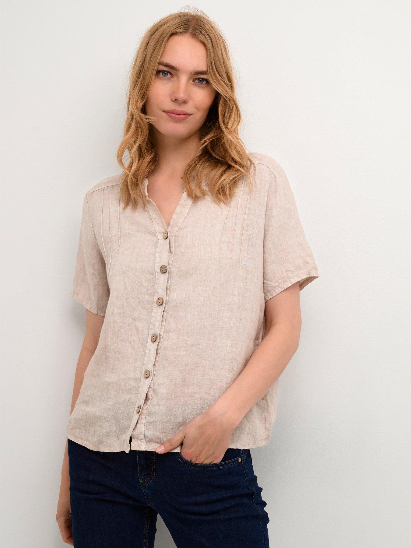 image of cream-bellis-linen-shirt-neutral