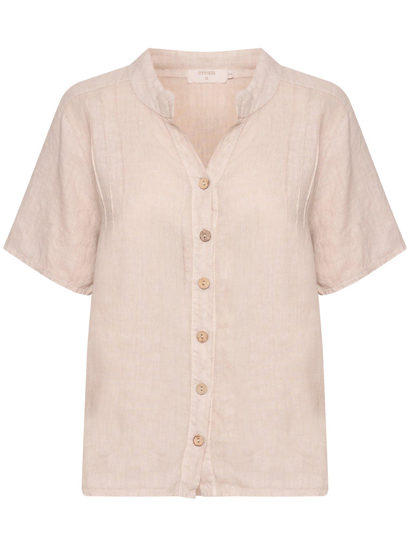  image of cream-bellis-linen-shirt-neutral