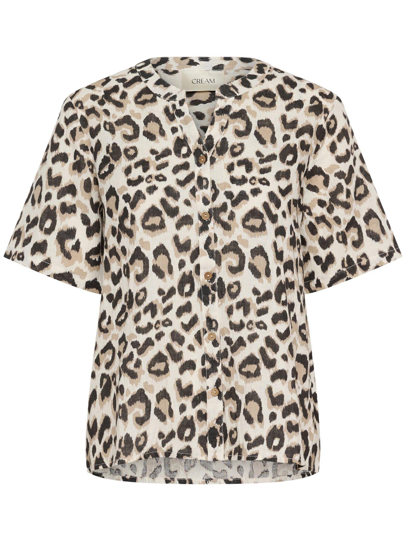  image of cream-bellis-linen-shirt-multi