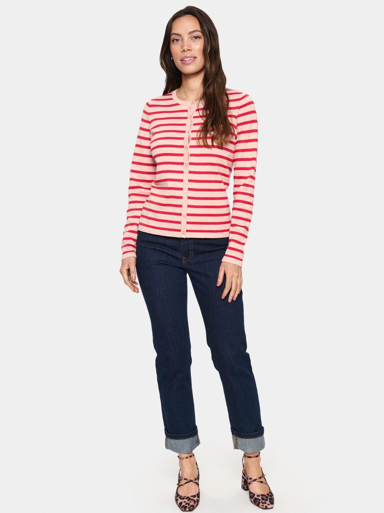 front image of saint-tropez-mila-cardigan-pink