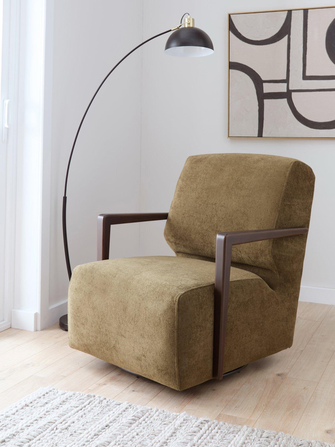 undefined Lyla Fabric Swivel Chair - Made to Order in the UK