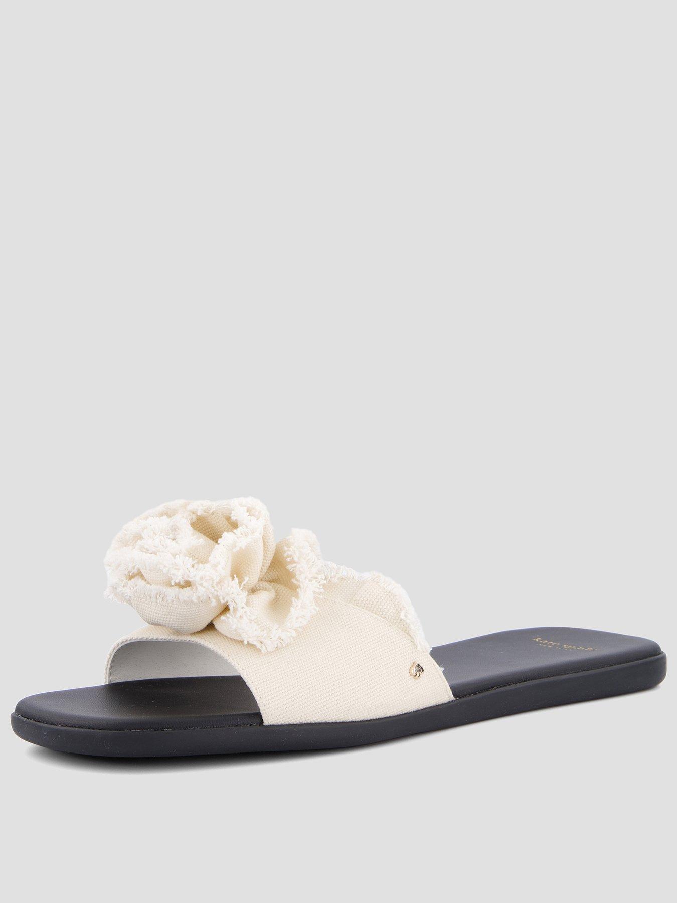 Kate Spade New York Flourish Canvas Flat Sandal