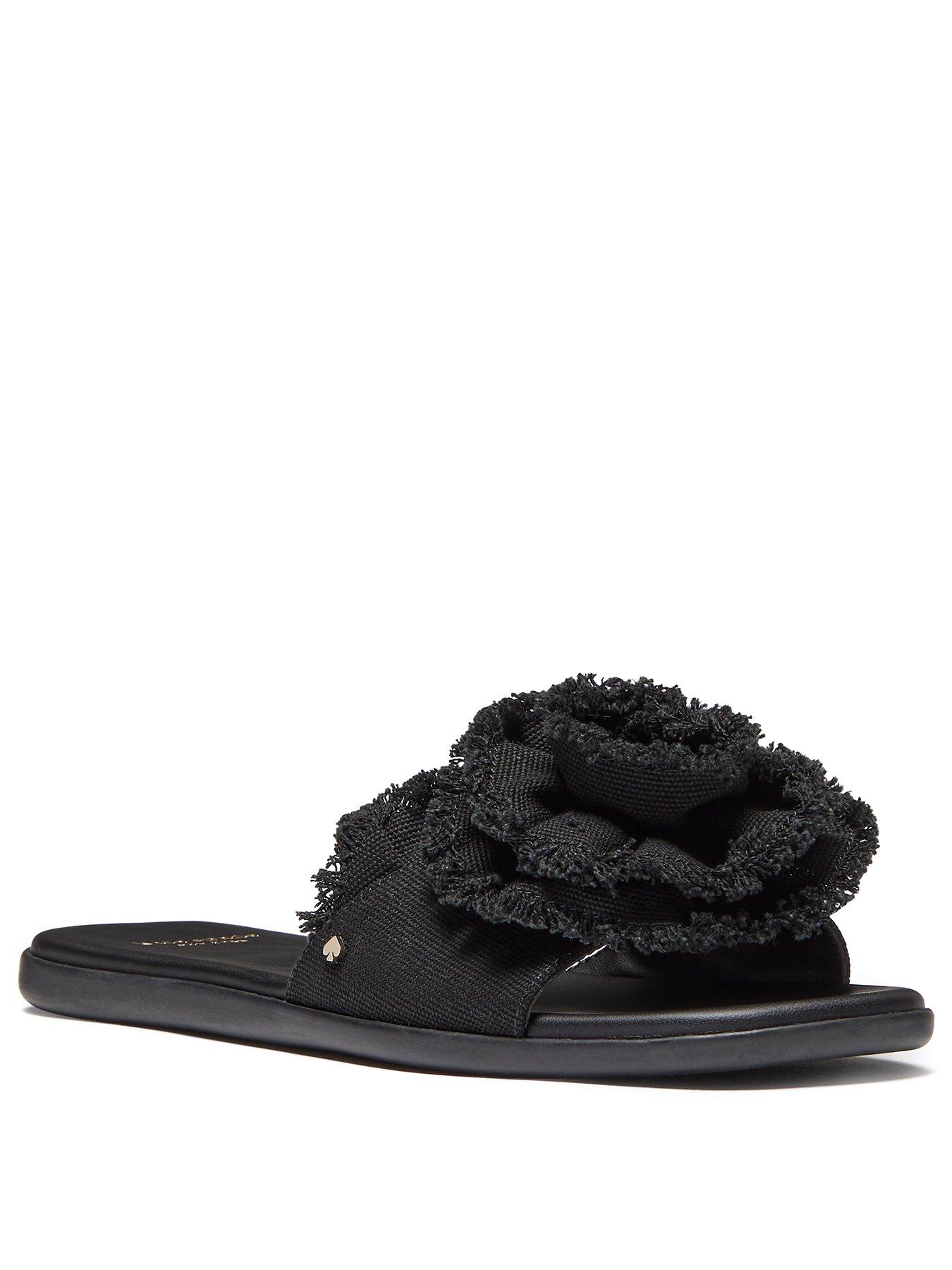Image 2 of 4 of Kate Spade New York Flourish Canvas Flat Sandal