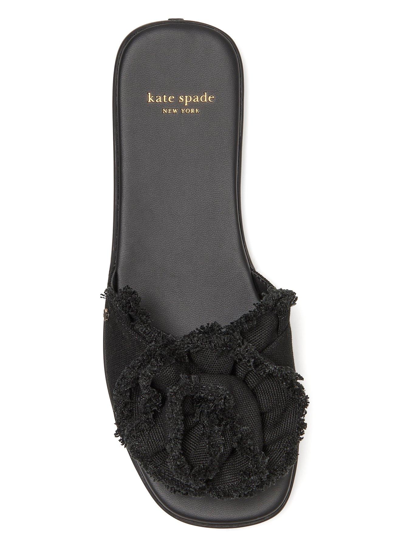 Image 3 of 4 of Kate Spade New York Flourish Canvas Flat Sandal