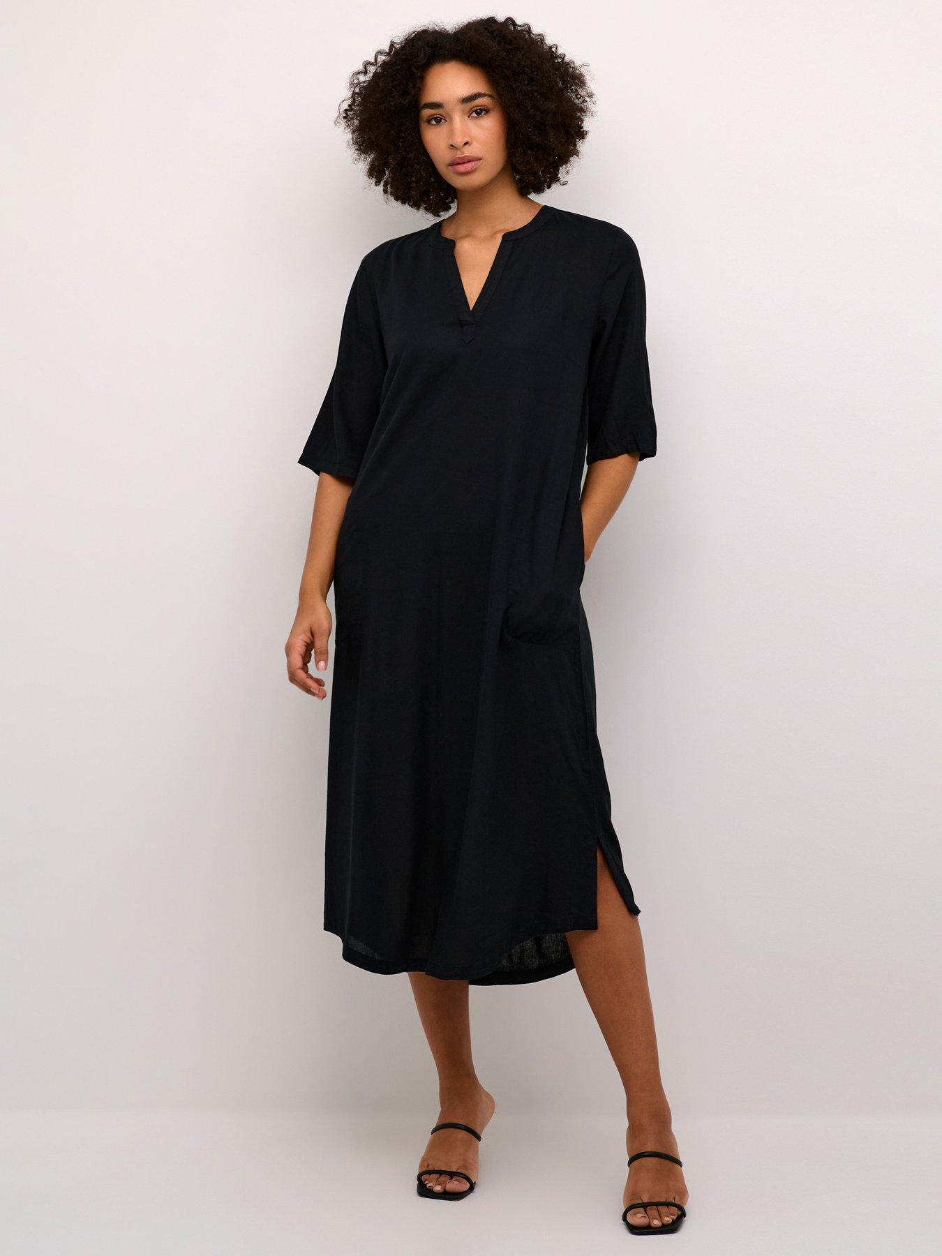 kaffe-milia-ftan-dress-black