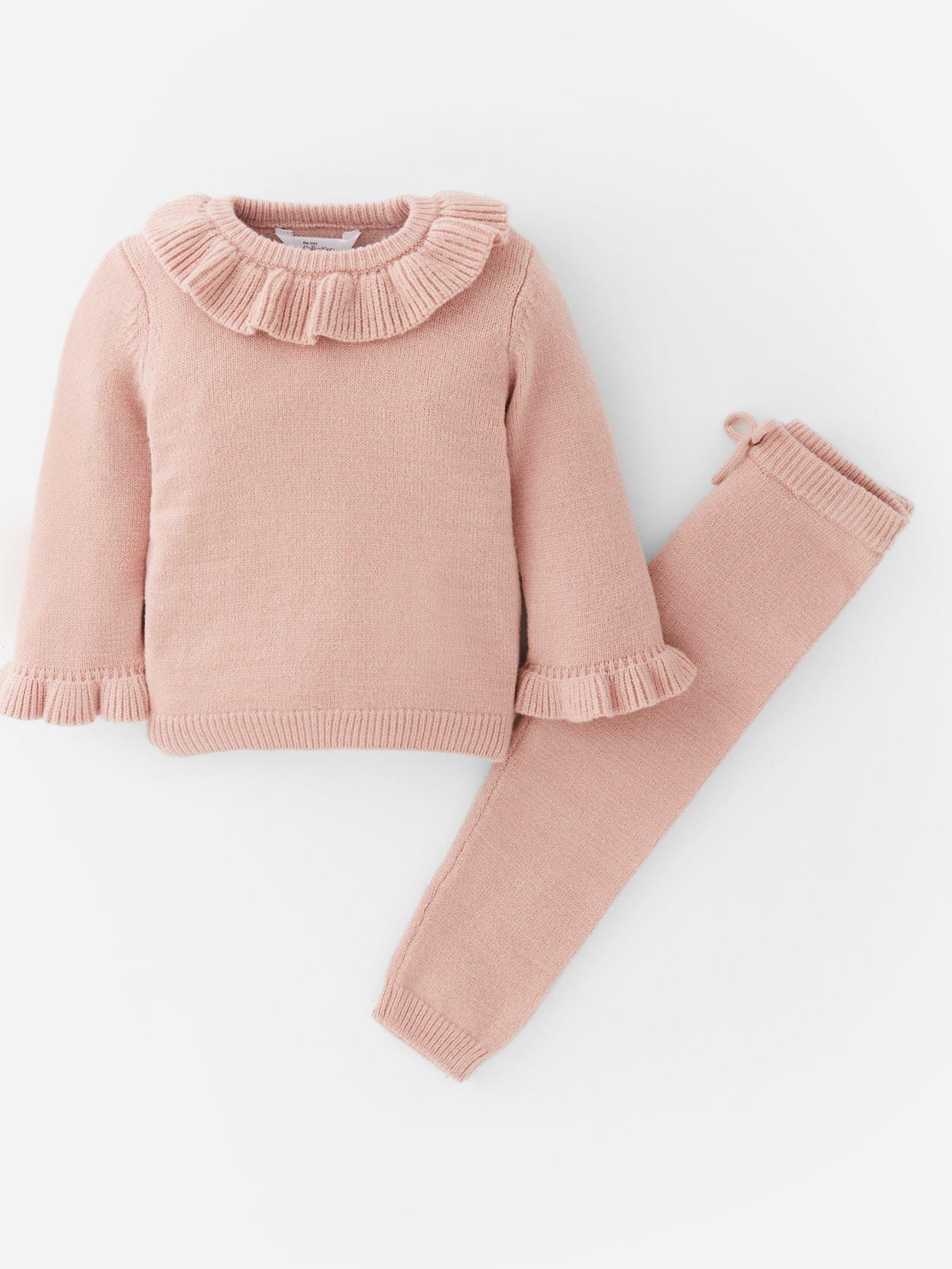  image of the-very-collection-fluted-sleeve-legging-set-pink