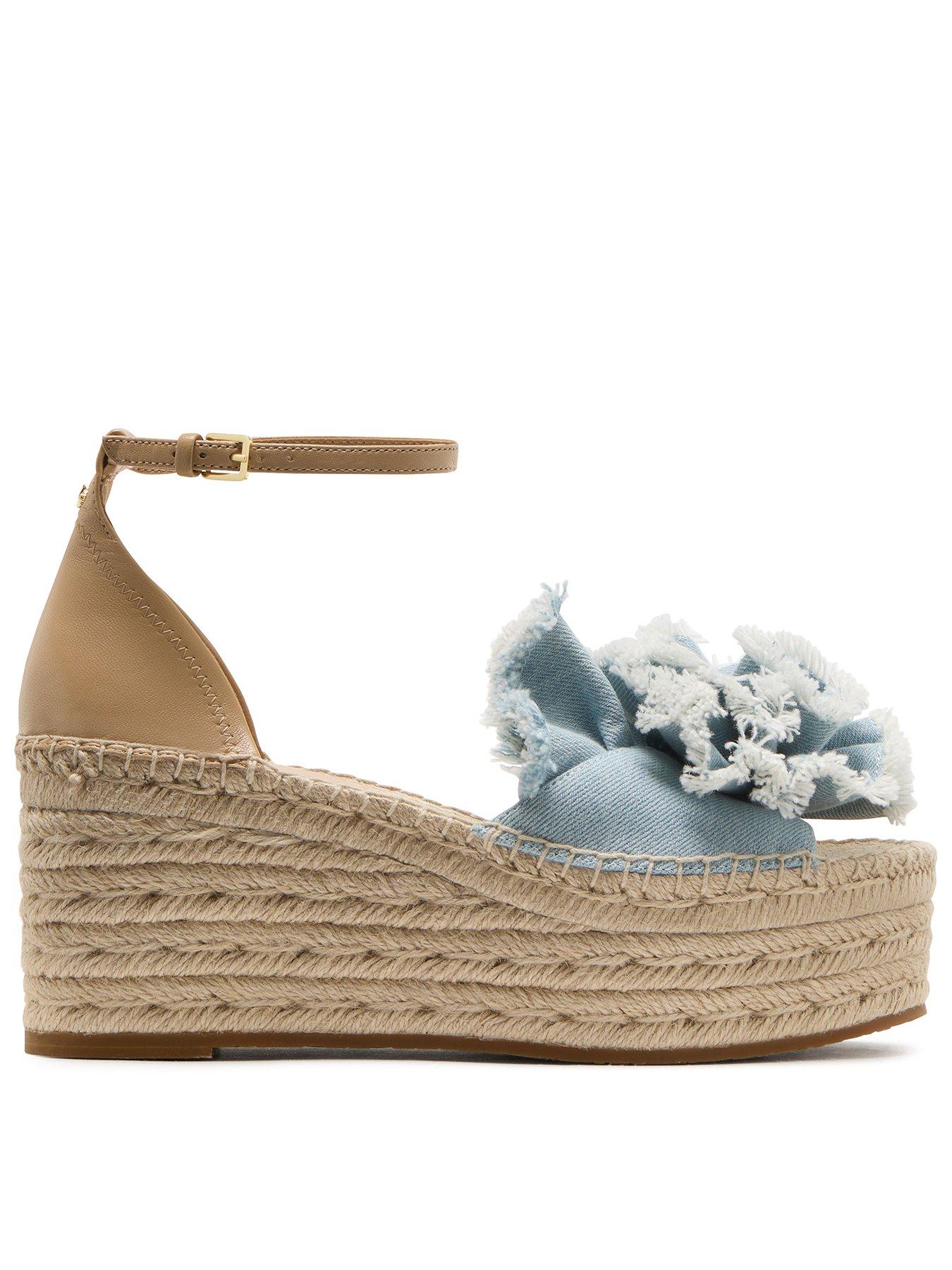 undefined Flourish Denim Espadrille Wedge Sandal - Blue