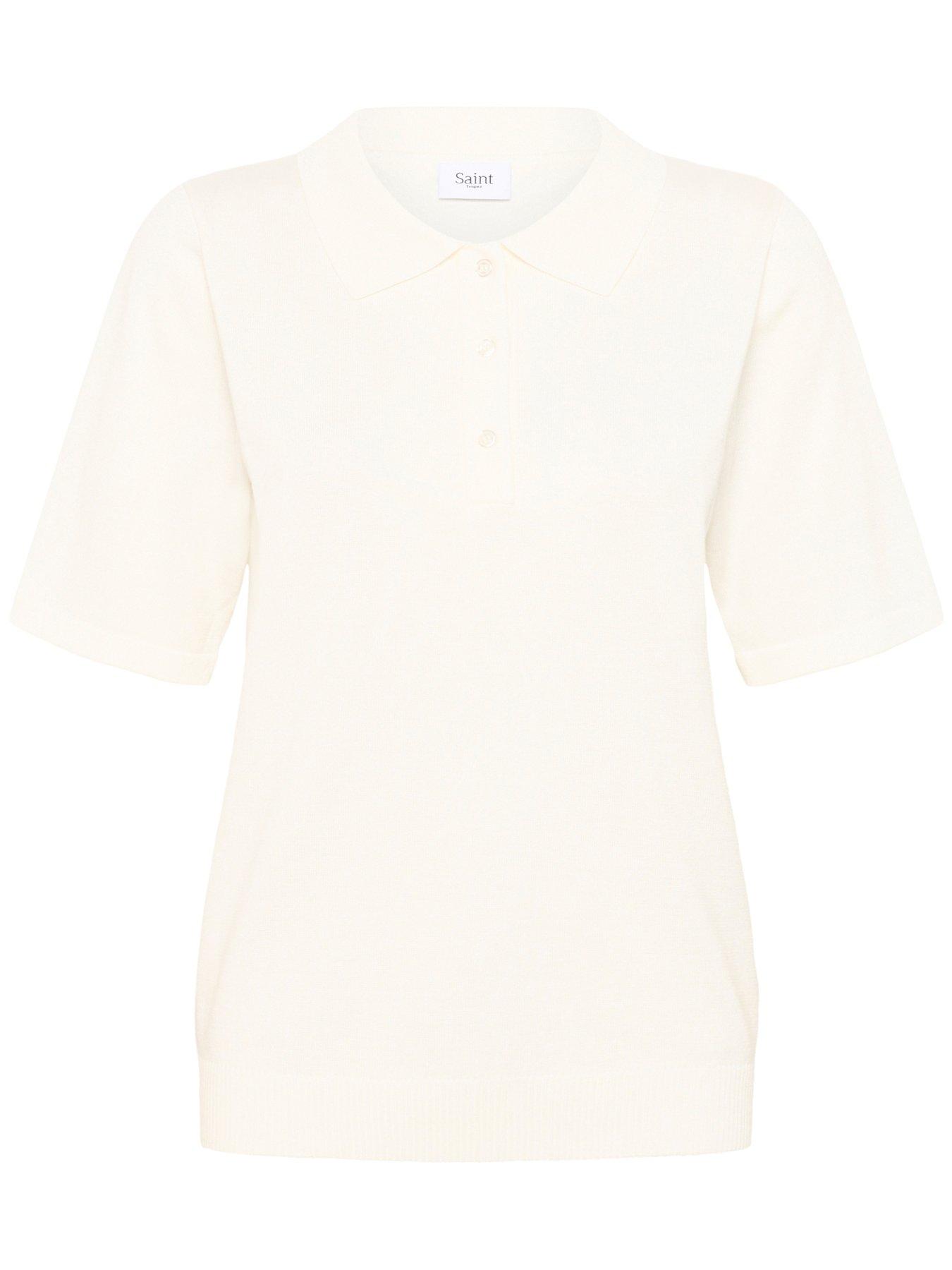  image of saint-tropez-mila-polo-pullover-white