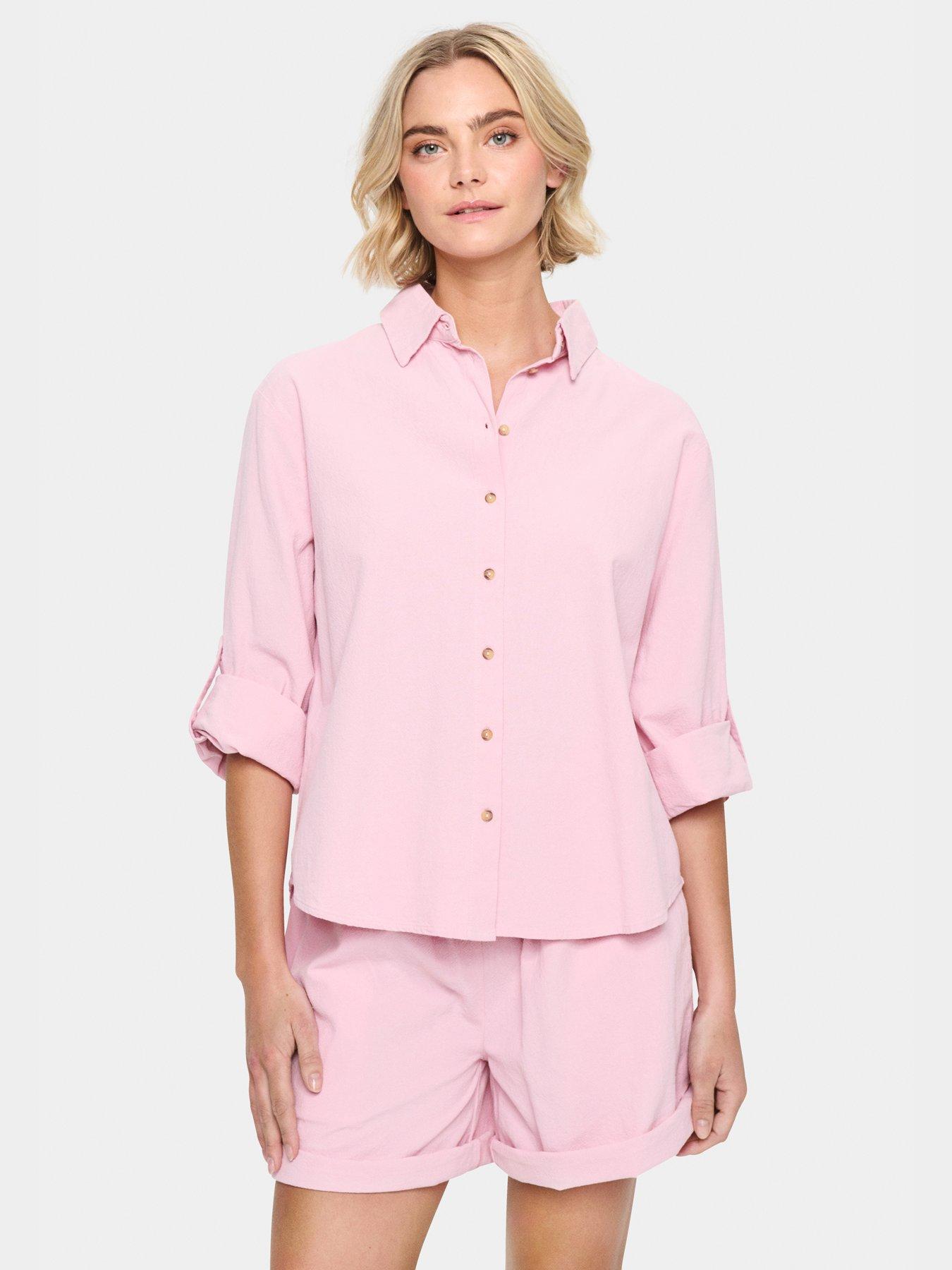 front image of saint-tropez-zalinda-shirt-pink