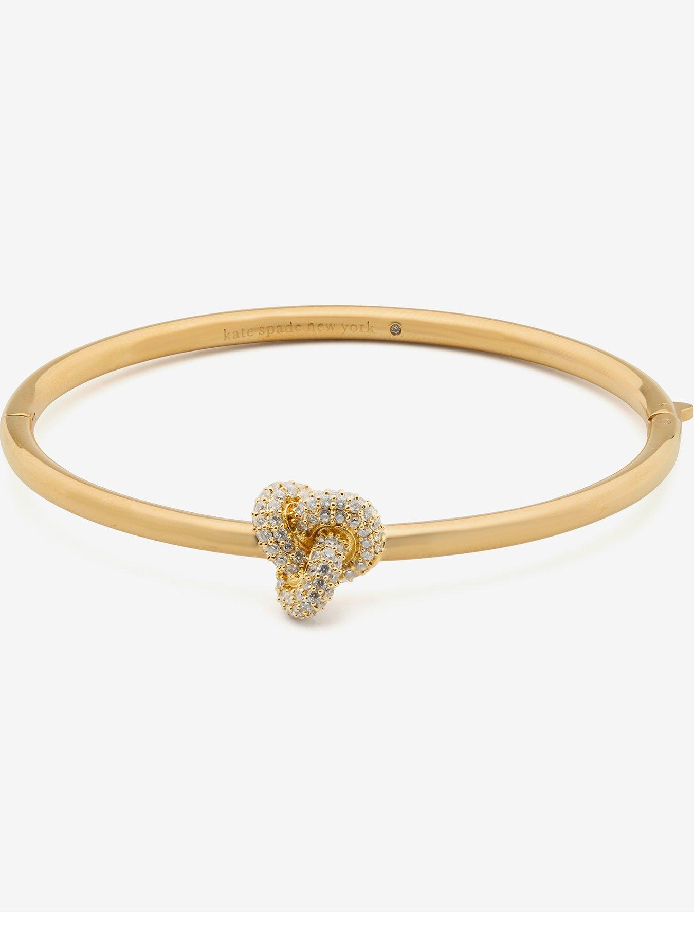 undefined Double Knot Pave Hnged Bangle