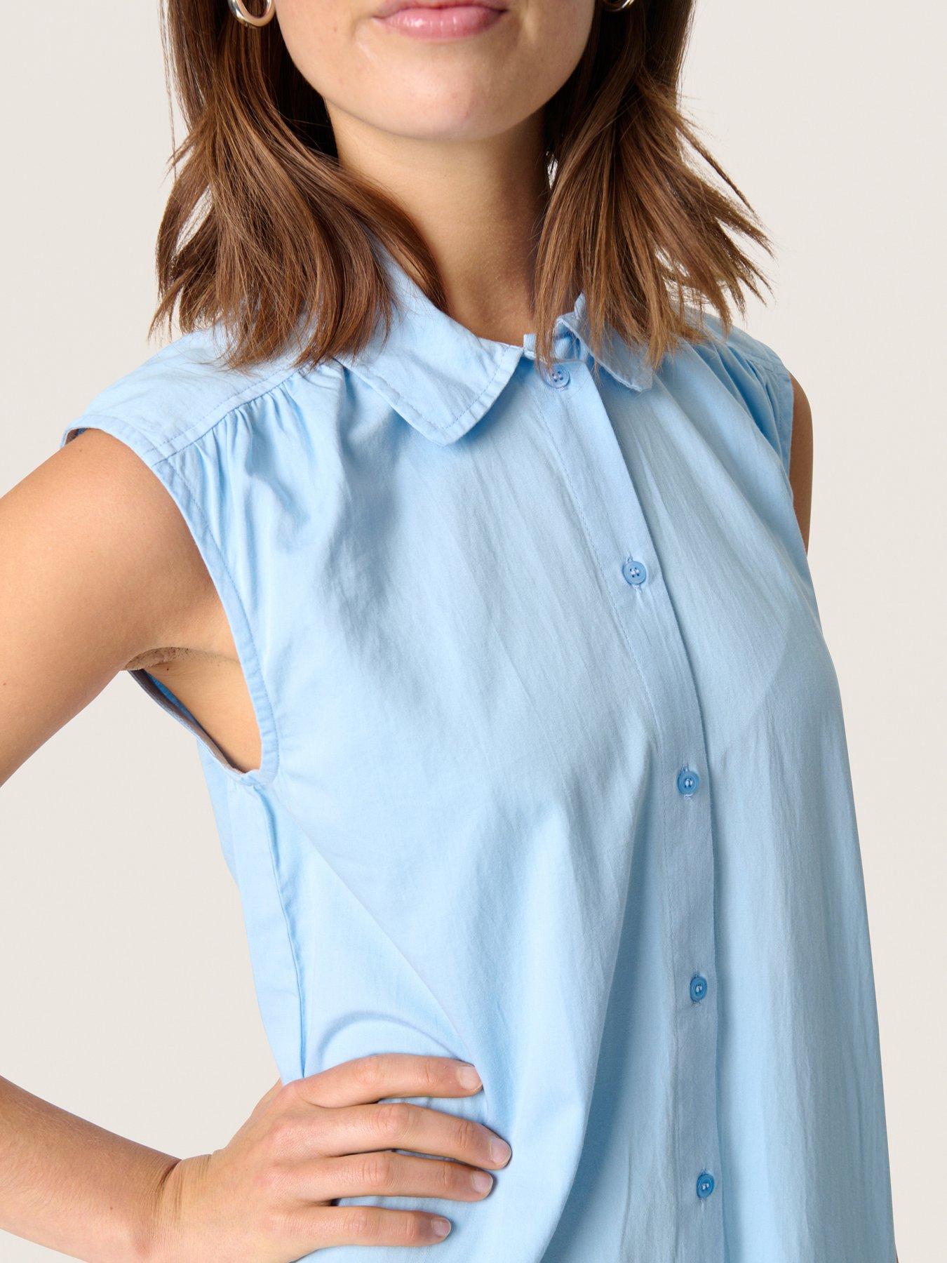  image of soaked-in-luxury-bamone-shirt-collared-midi-dress-blue