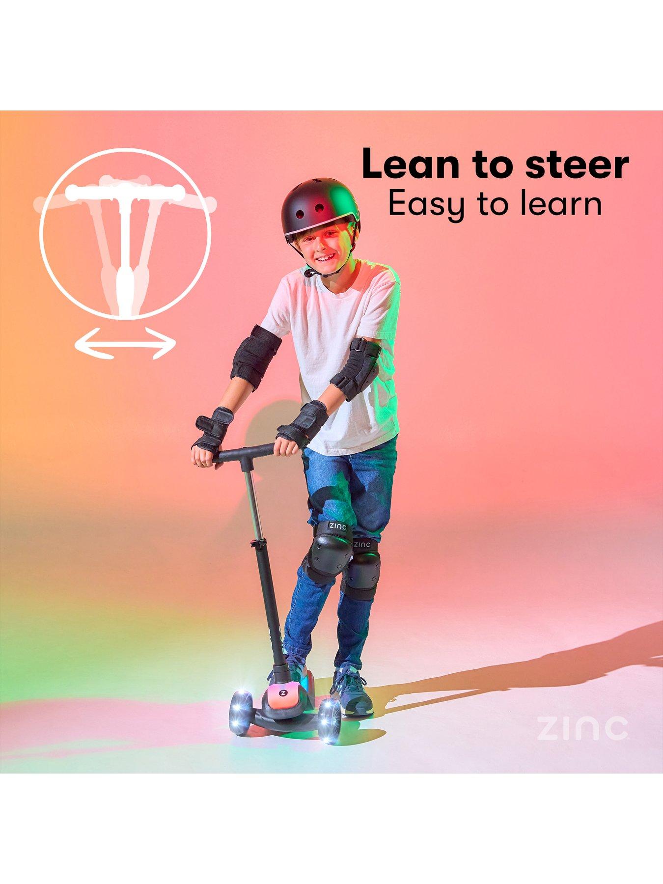  image of zinc-rainbow-row-3-wheel-light-up-scooter