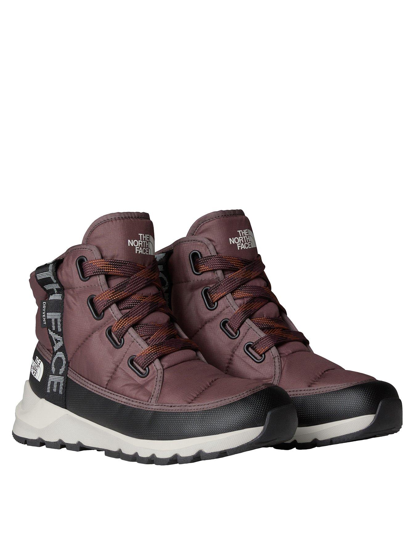  image of the-north-face-womens-thermoball-lace-up-luxe-waterproof-hiking-boots-purple