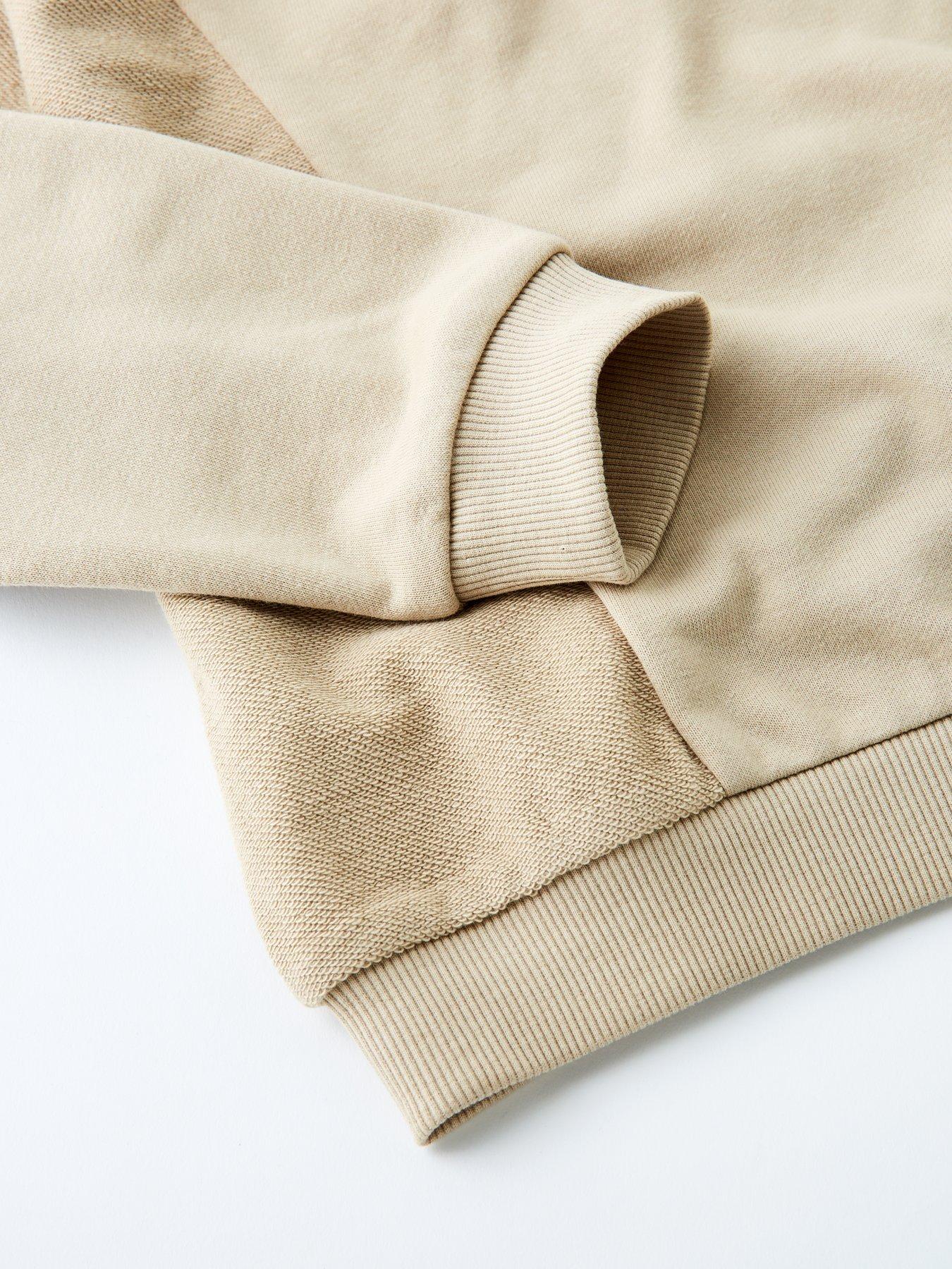  image of the-very-collection-boys-textured-detail-sweatshirt-stone-beige