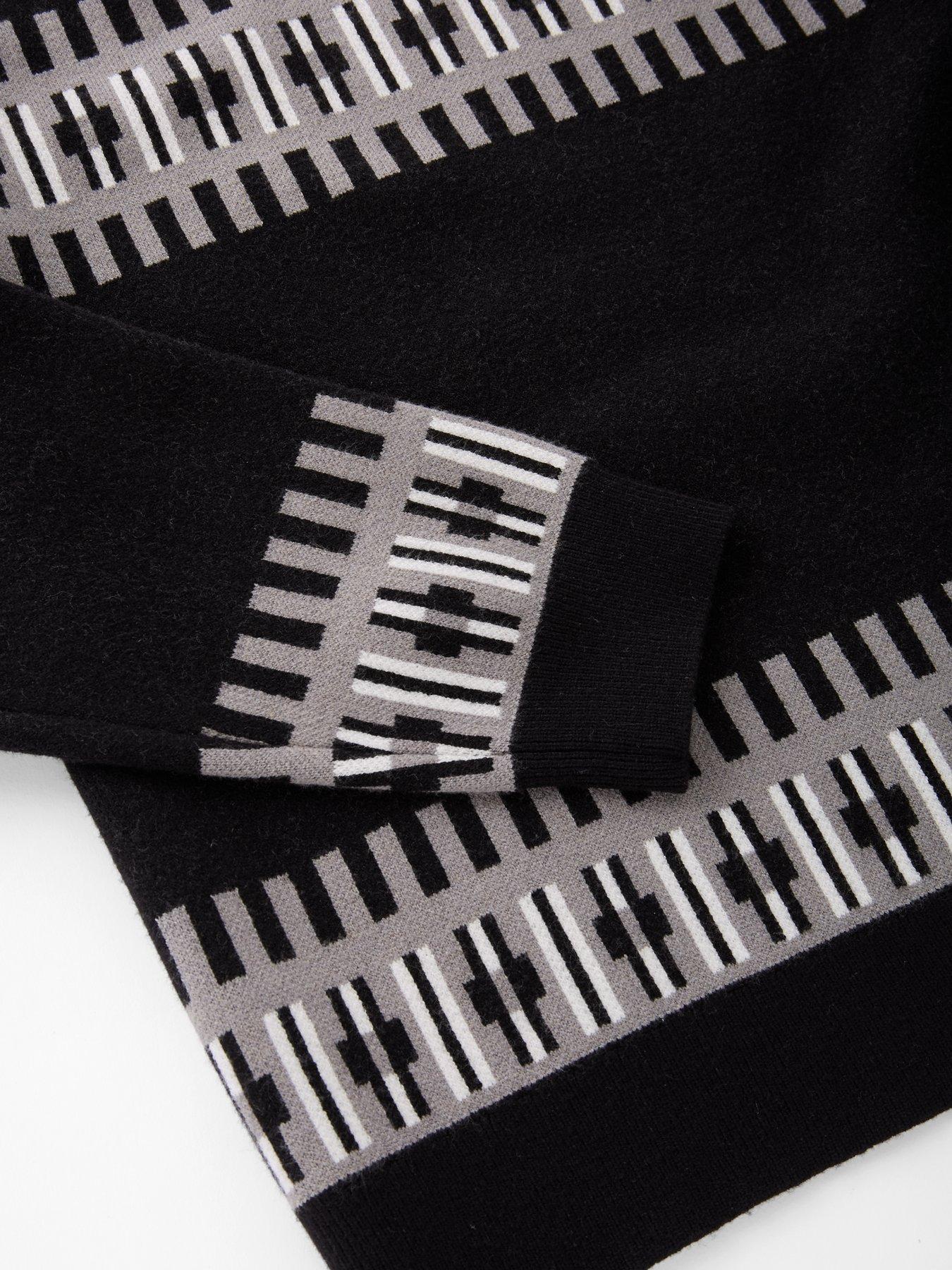 Image 3 of 4 of The Very Collection Boys Knitted Contrast Pattern Jumper - Grey