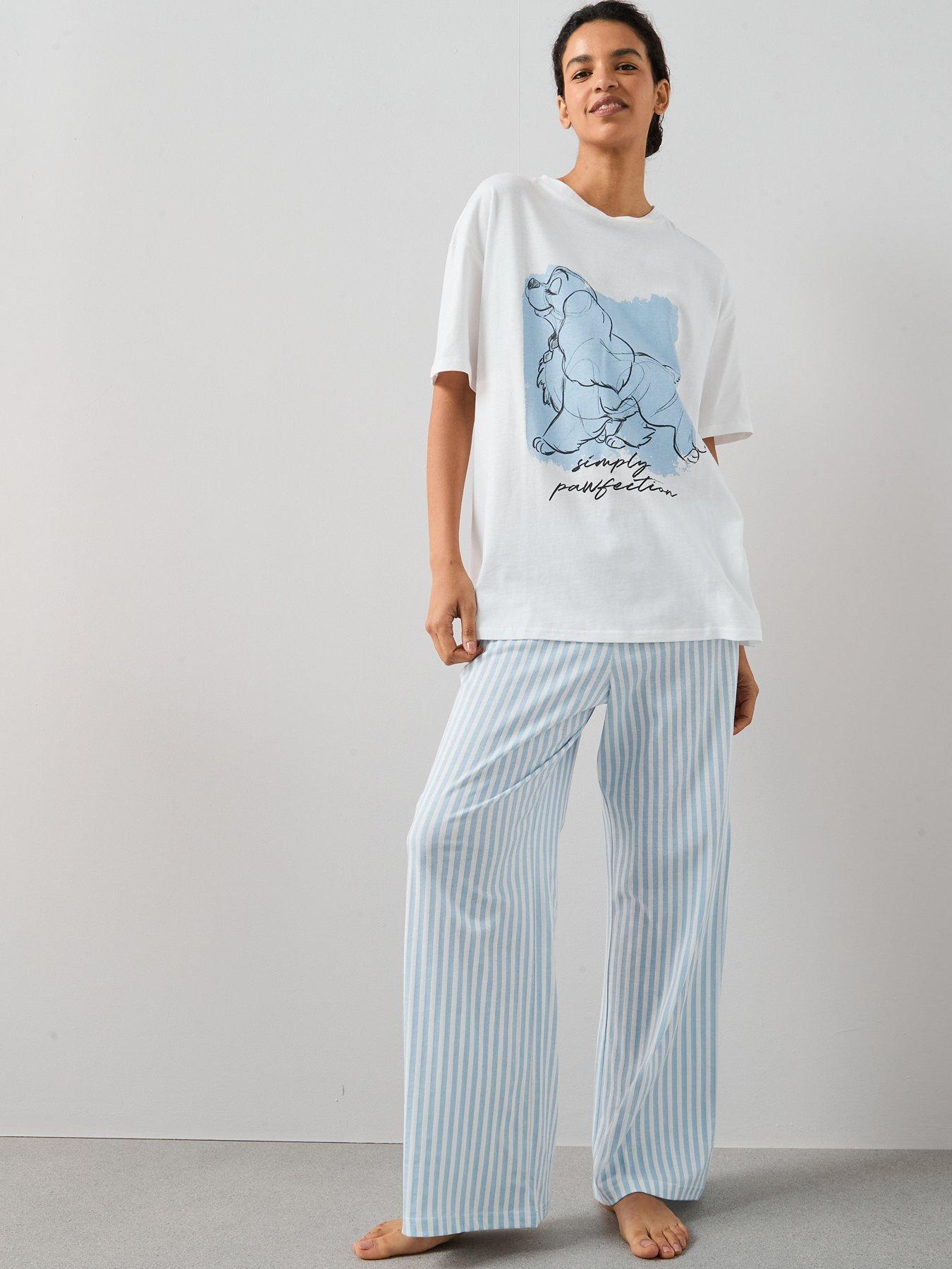 The Very Collection Lady And The Tramp Short Sleeve Pyjama Set - Blue