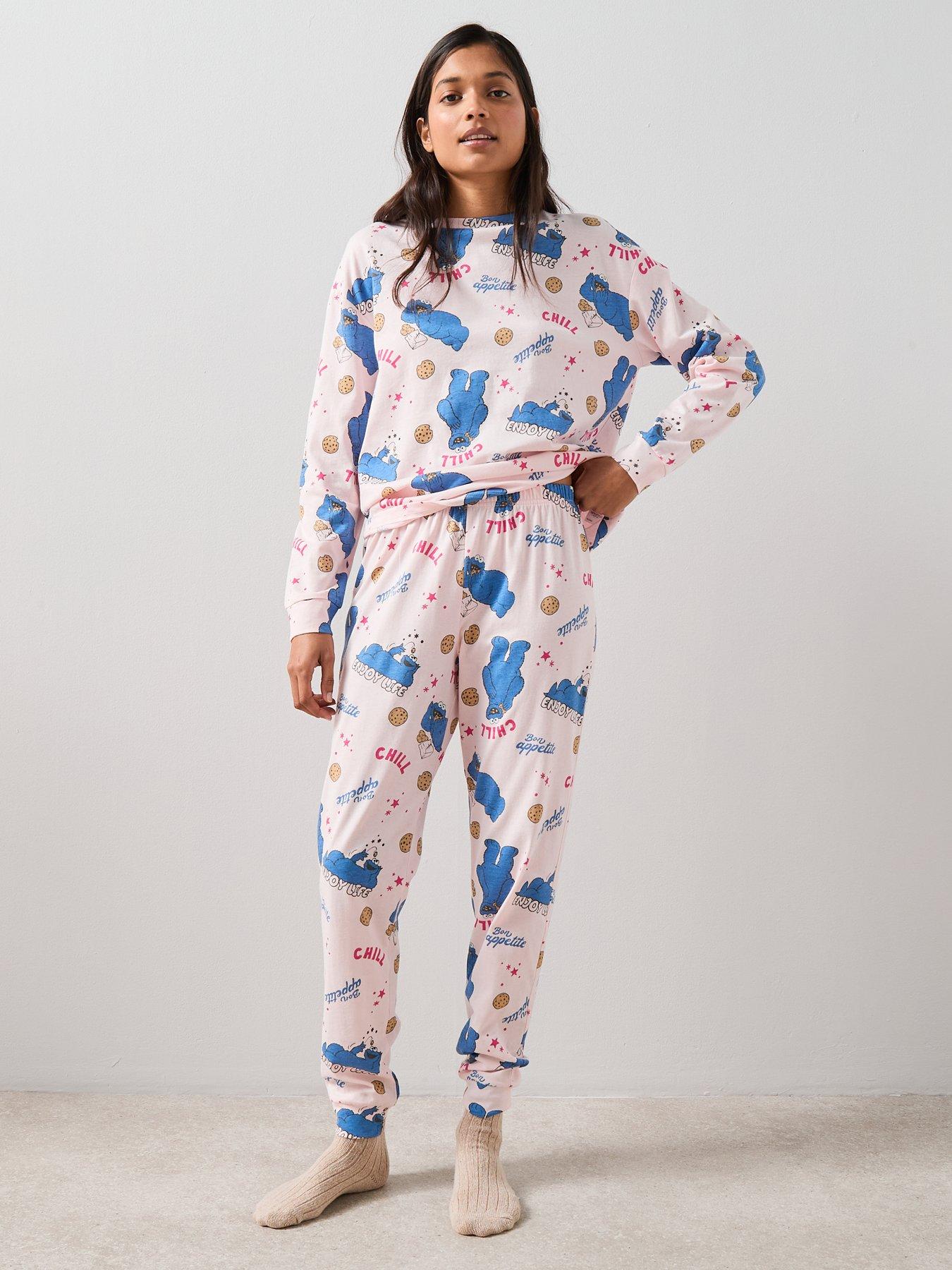 Image 5 of 6 of The Very Collection Cookie Monster Long Leg Pyjama Set - Pink