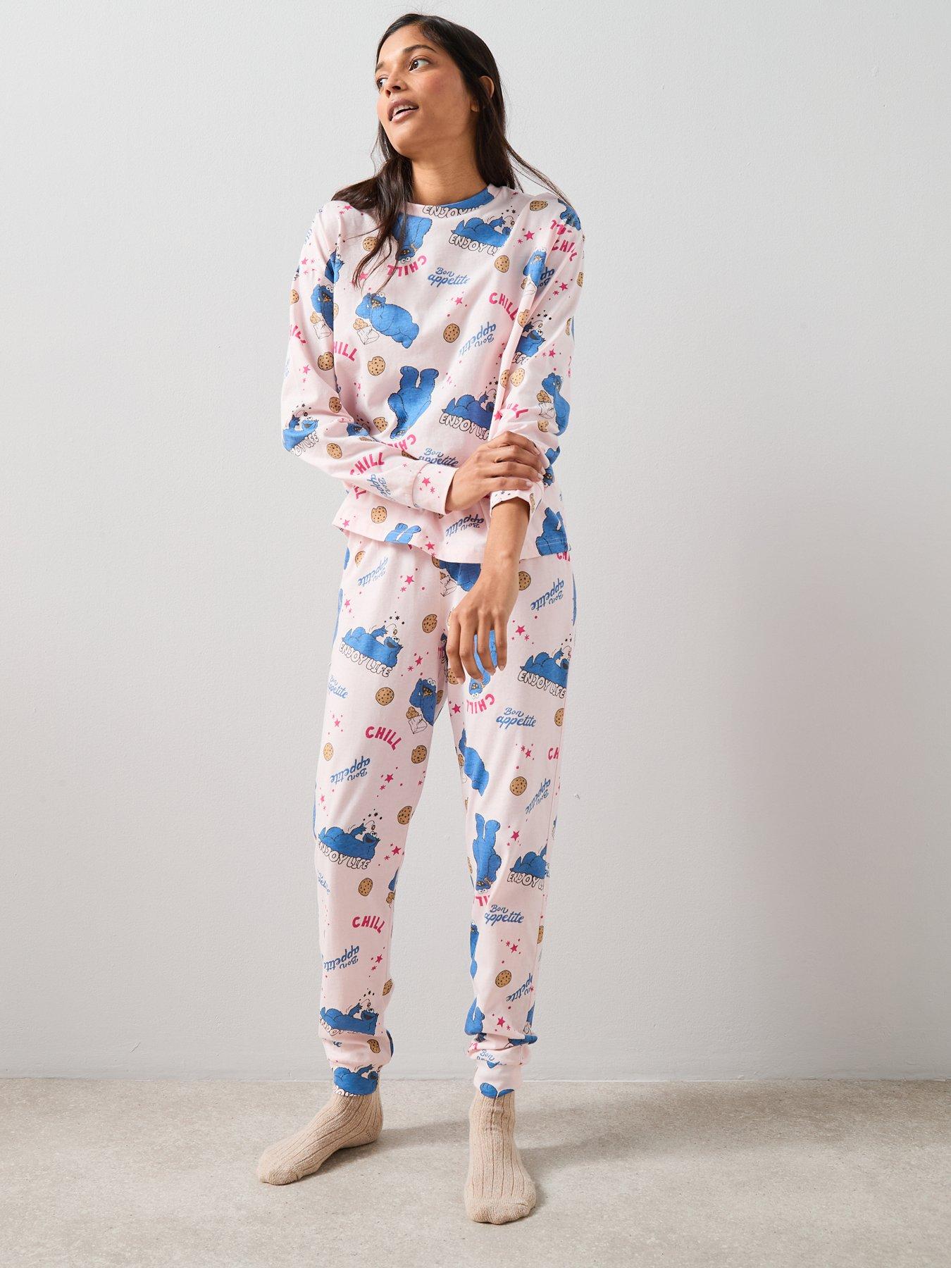 Image 6 of 6 of The Very Collection Cookie Monster Long Leg Pyjama Set - Pink