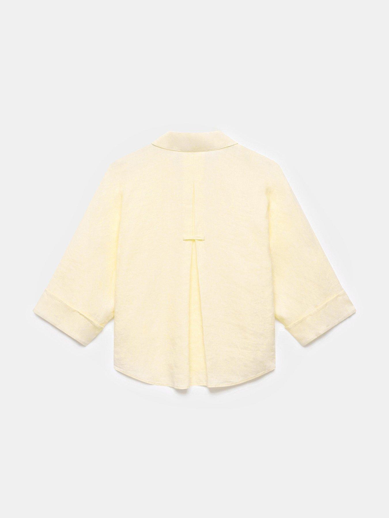  image of mint-velvet-linen-resort-shirt-yellow