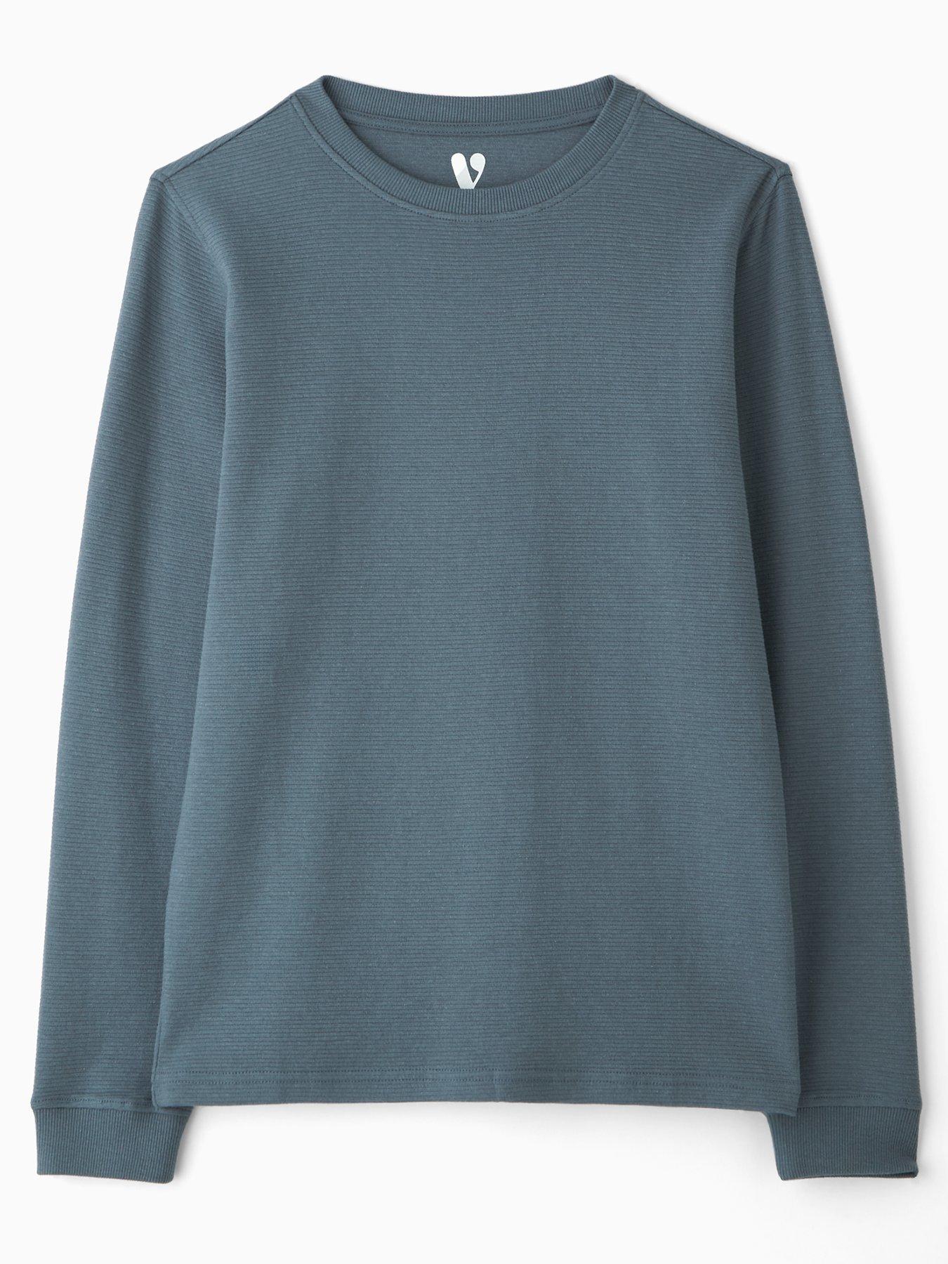  image of v-by-very-boys-2-pack-long-sleeve-t-shirts-grey