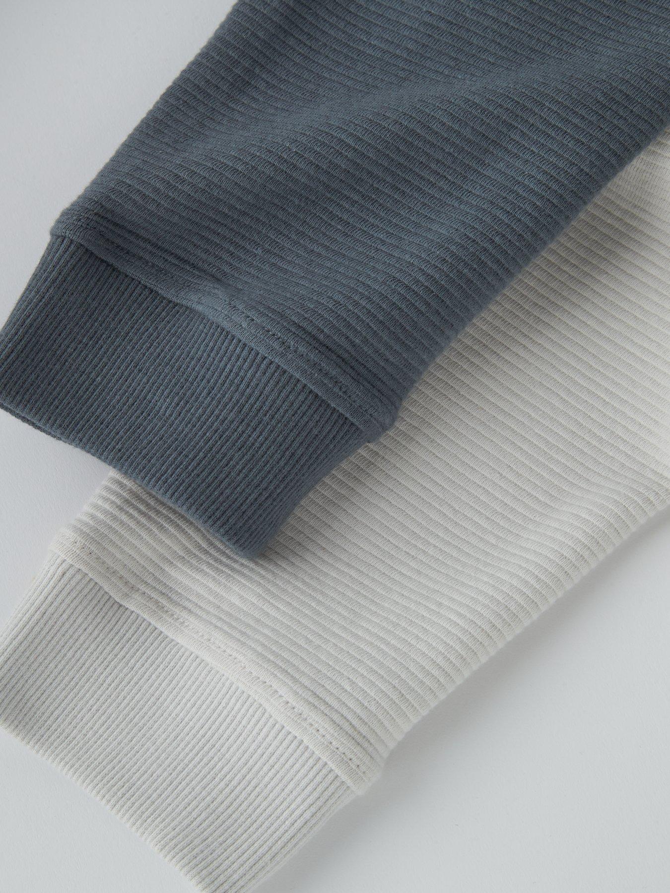  image of v-by-very-boys-2-pack-long-sleeve-t-shirts-grey