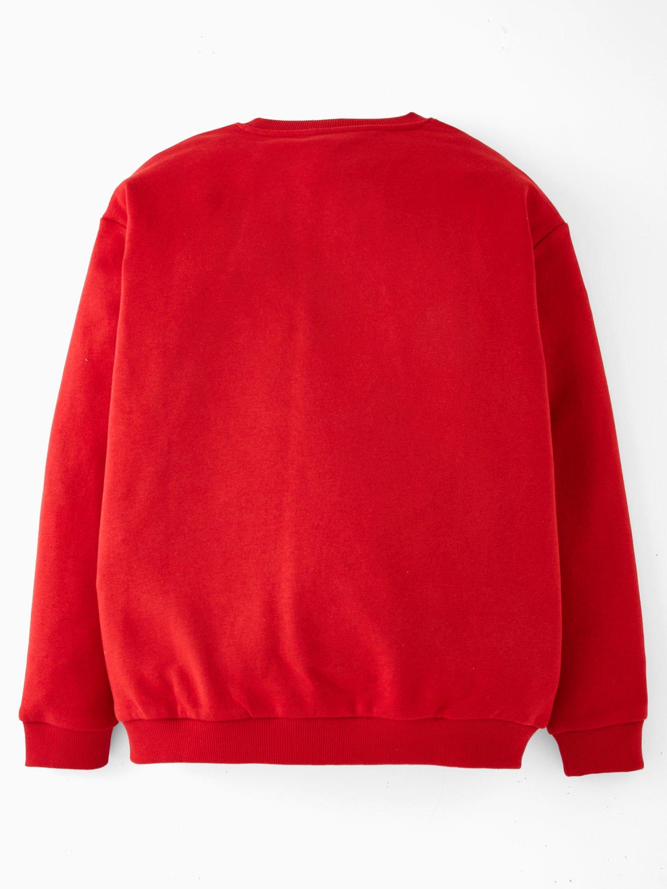  image of the-very-collection-boys-festive-gaming-sweatshirt-red