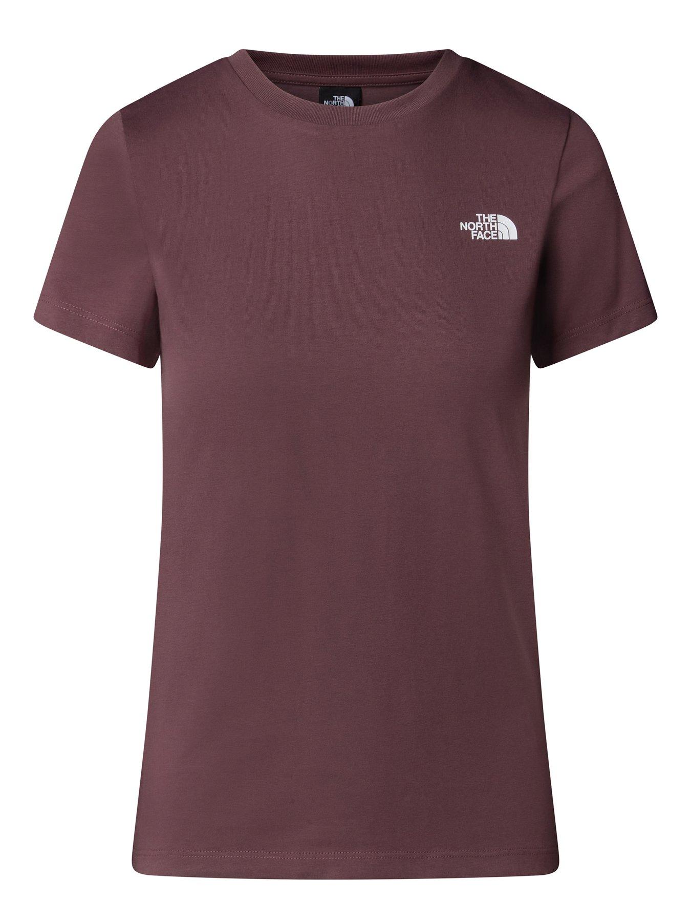 the-north-face-womens-ss-simple-dome-slim-tee-brown
