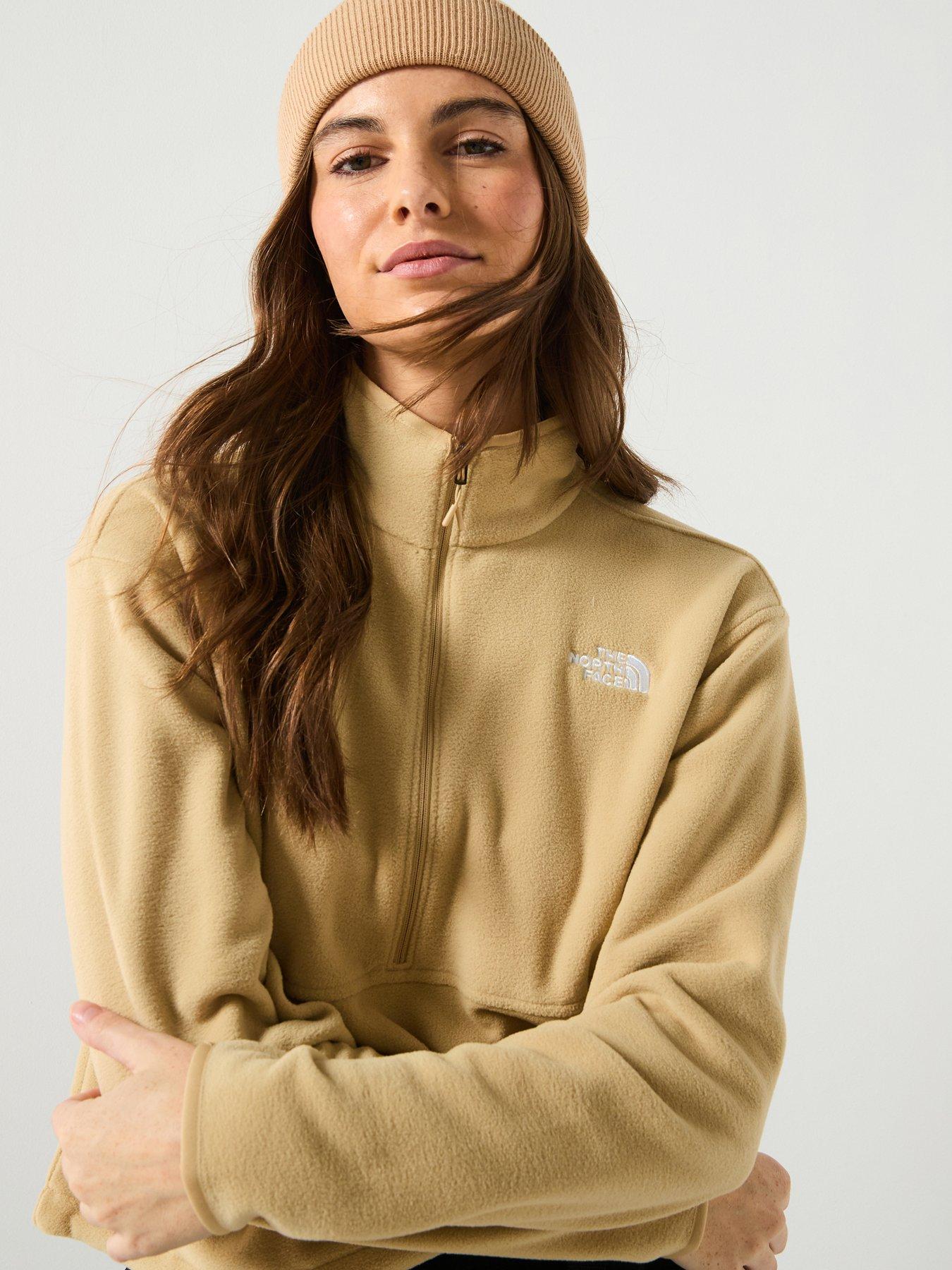 the-north-face-womens-glacier-fleece-12-zip-jacket-beige