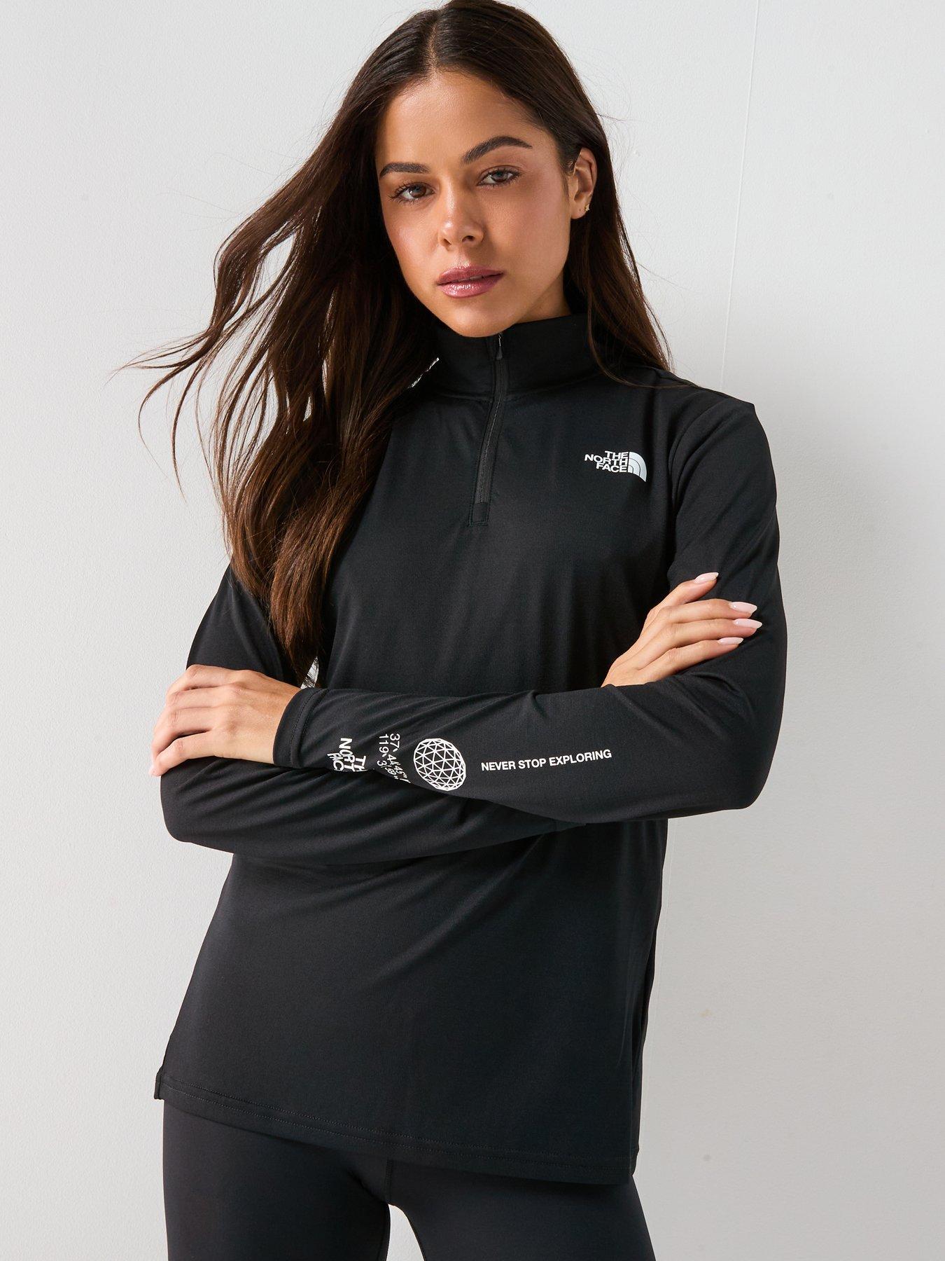 Image 1 of 6 of The North Face Women's Flex 1/4 Zip Tee Graphic - Black