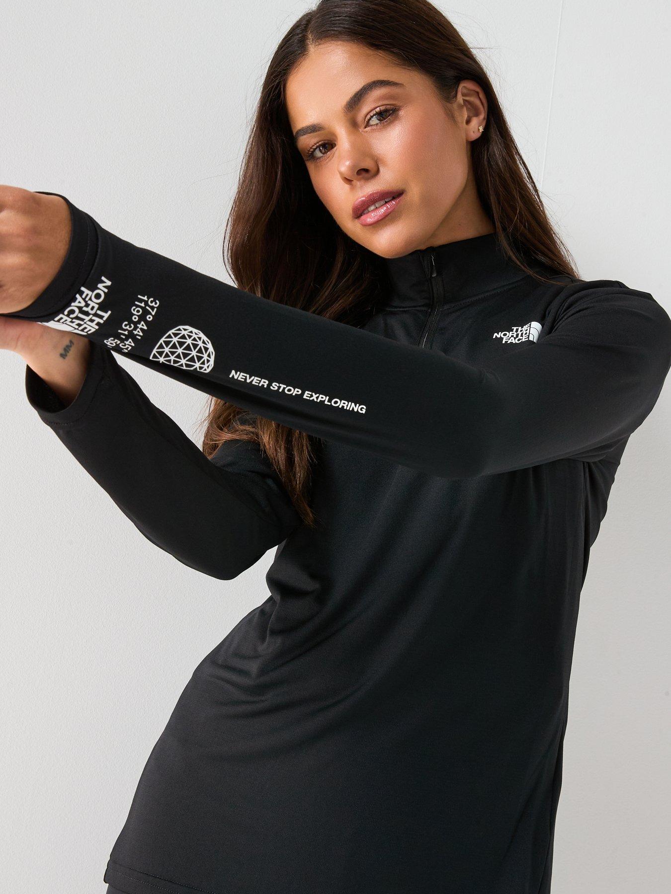 Image 4 of 6 of The North Face Women's Flex 1/4 Zip Tee Graphic - Black