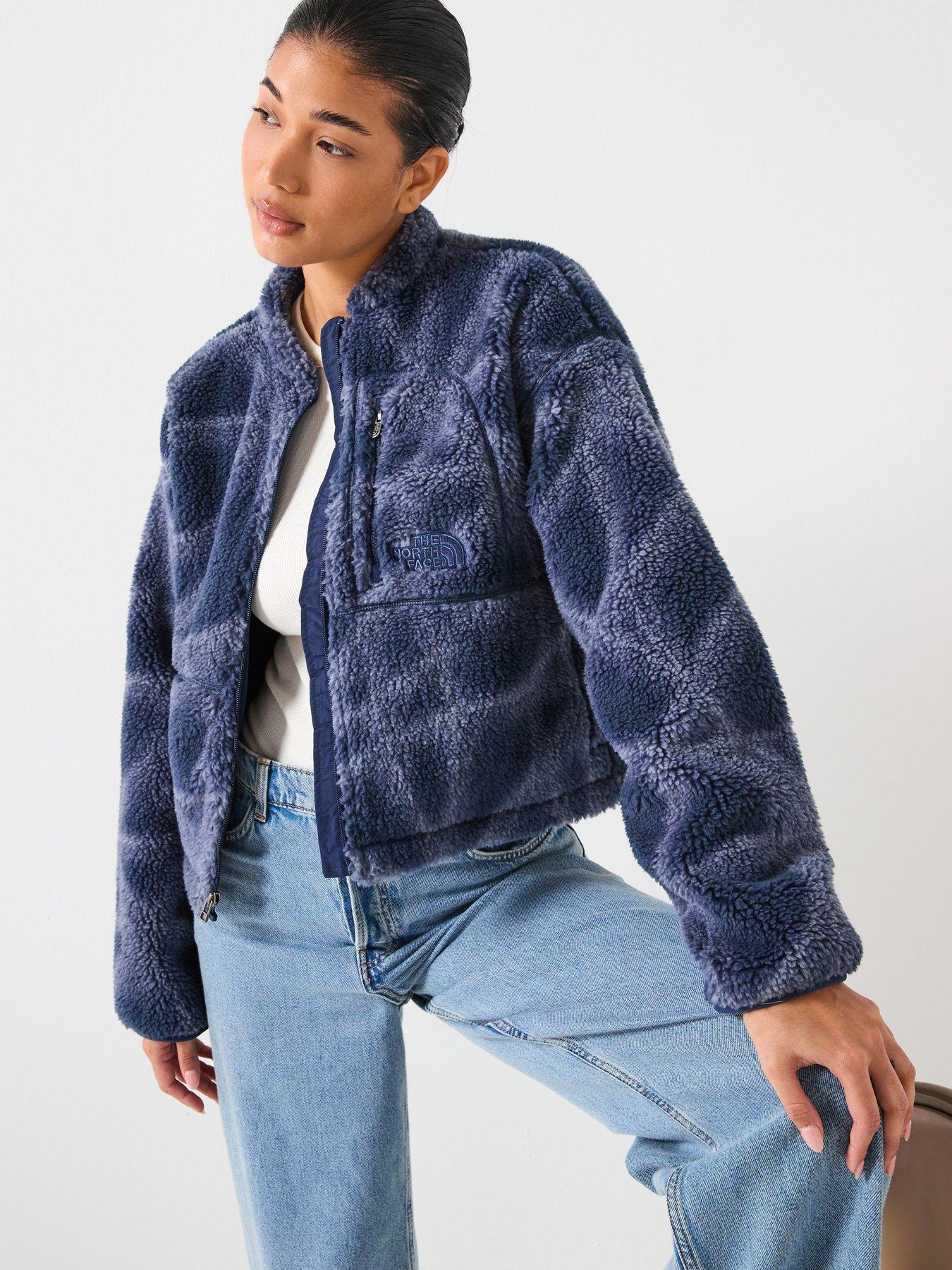 The North Face Women's Extreme Pile Print Full Zip Jacket 2 - Navy