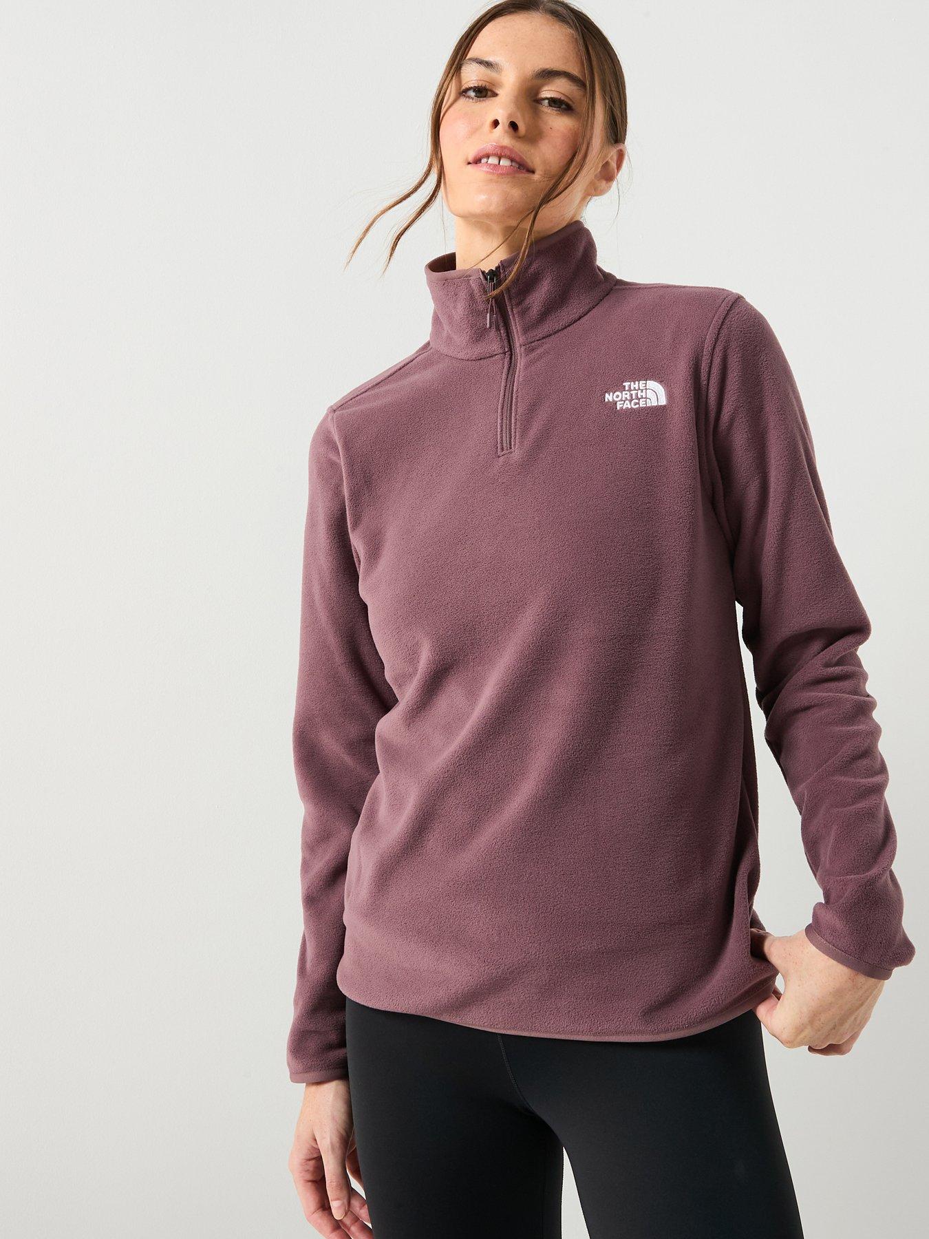  image of the-north-face-womens-glacier-fleece-14-zip-jacket-brown